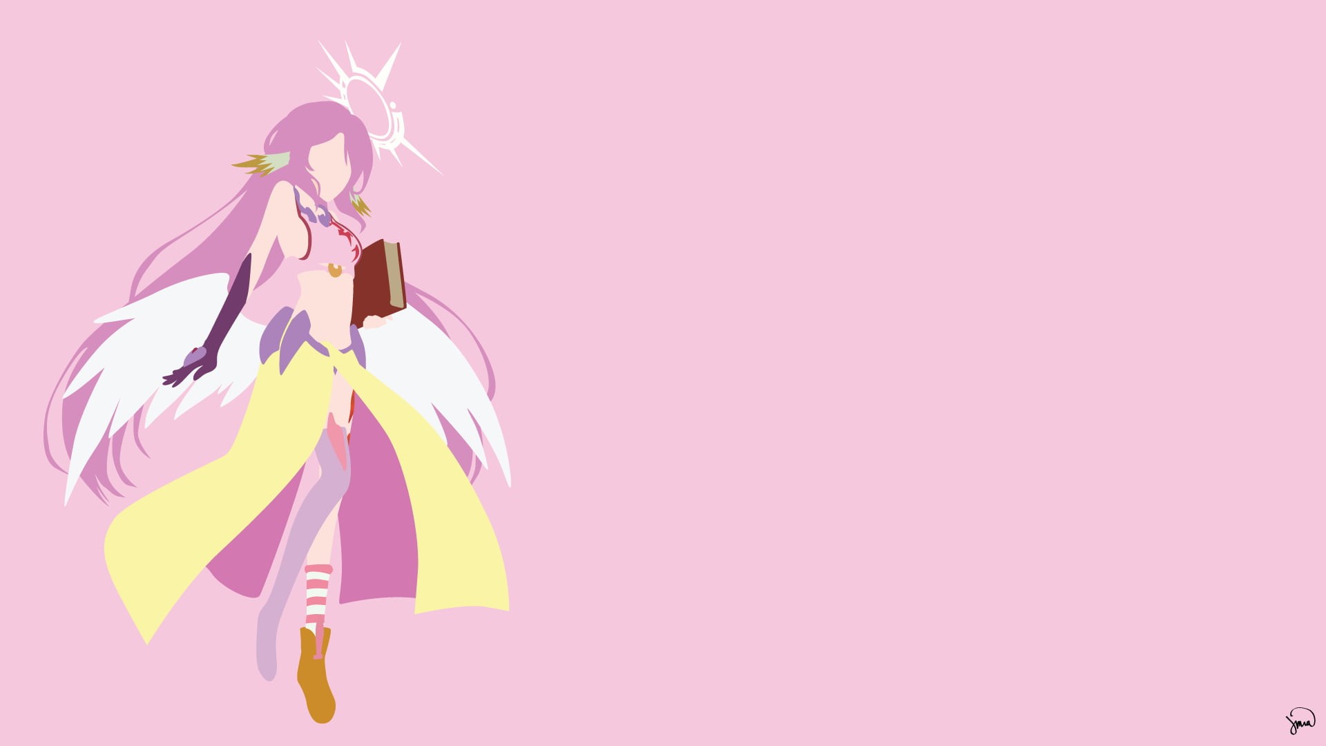character, 1080P, bag, paper, indoors, purple, still life, female, pink color, clothing, fashion, ribbon, no people, close-up, Jibril, flower, multi colored, HD Wallpaper