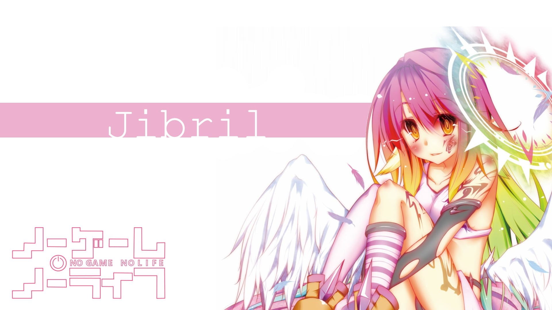 human representation, young adult, fashion, anime girls, 1080P, adult, digital composite, one person, indoors, text, females, pink color, No Game No Life, HD Wallpaper