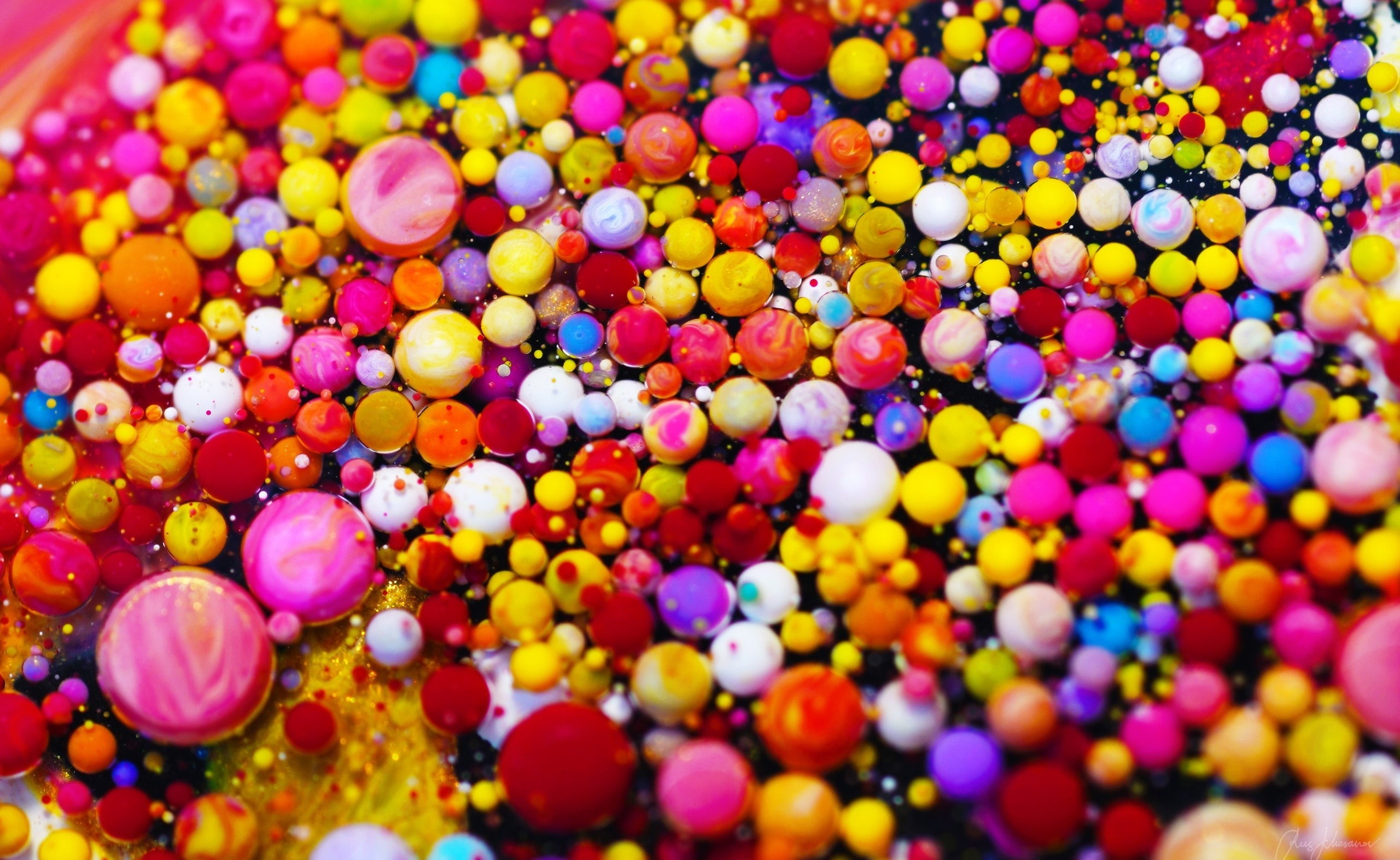 Vivid, large group of objects, paint, expense, Macro, high angle view, Bubbles, Bright, no people, sweet, still life, full frame, vibrant, Aero, Photography, HD Wallpaper