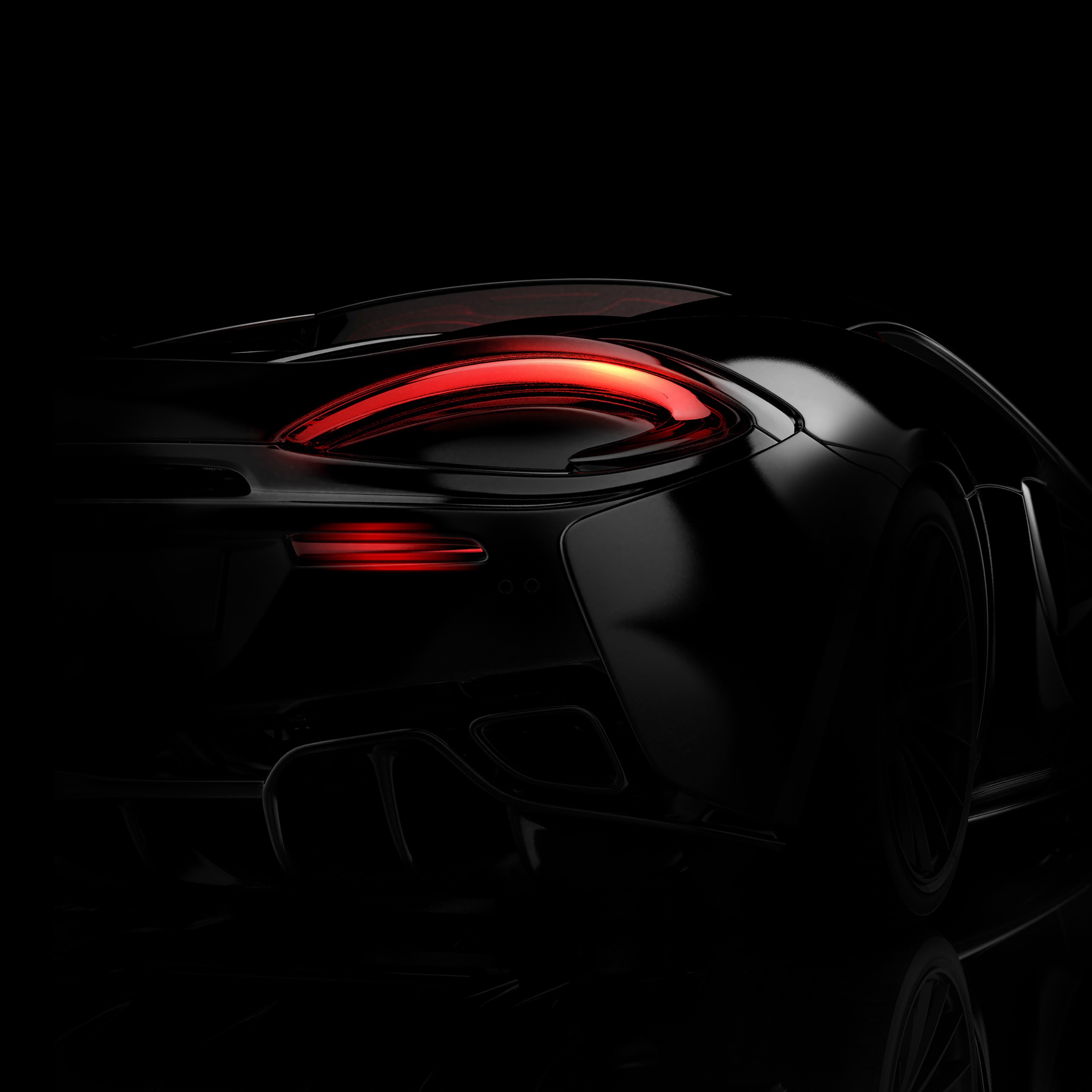 Stock, Porsche Design, Huawei Mate RS, 2K, HD, Black, Tail lights, Phone HD Wallpaper