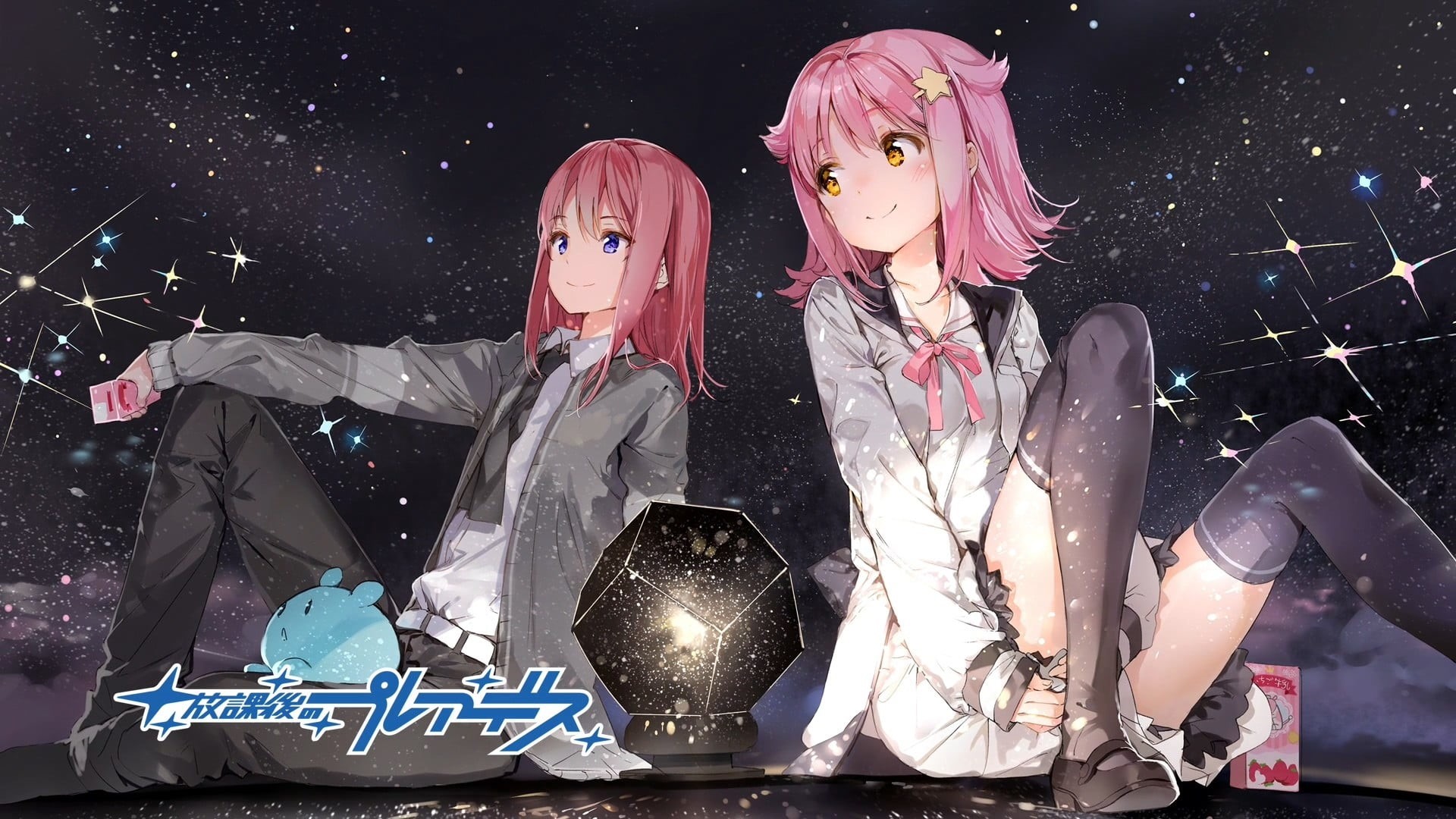 waist up, night, futuristic, real people, Subaru (Houkago no Pleiades), technology, human representation, art and craft, people, anime, young women, Houkago no Pleiades, HD Wallpaper