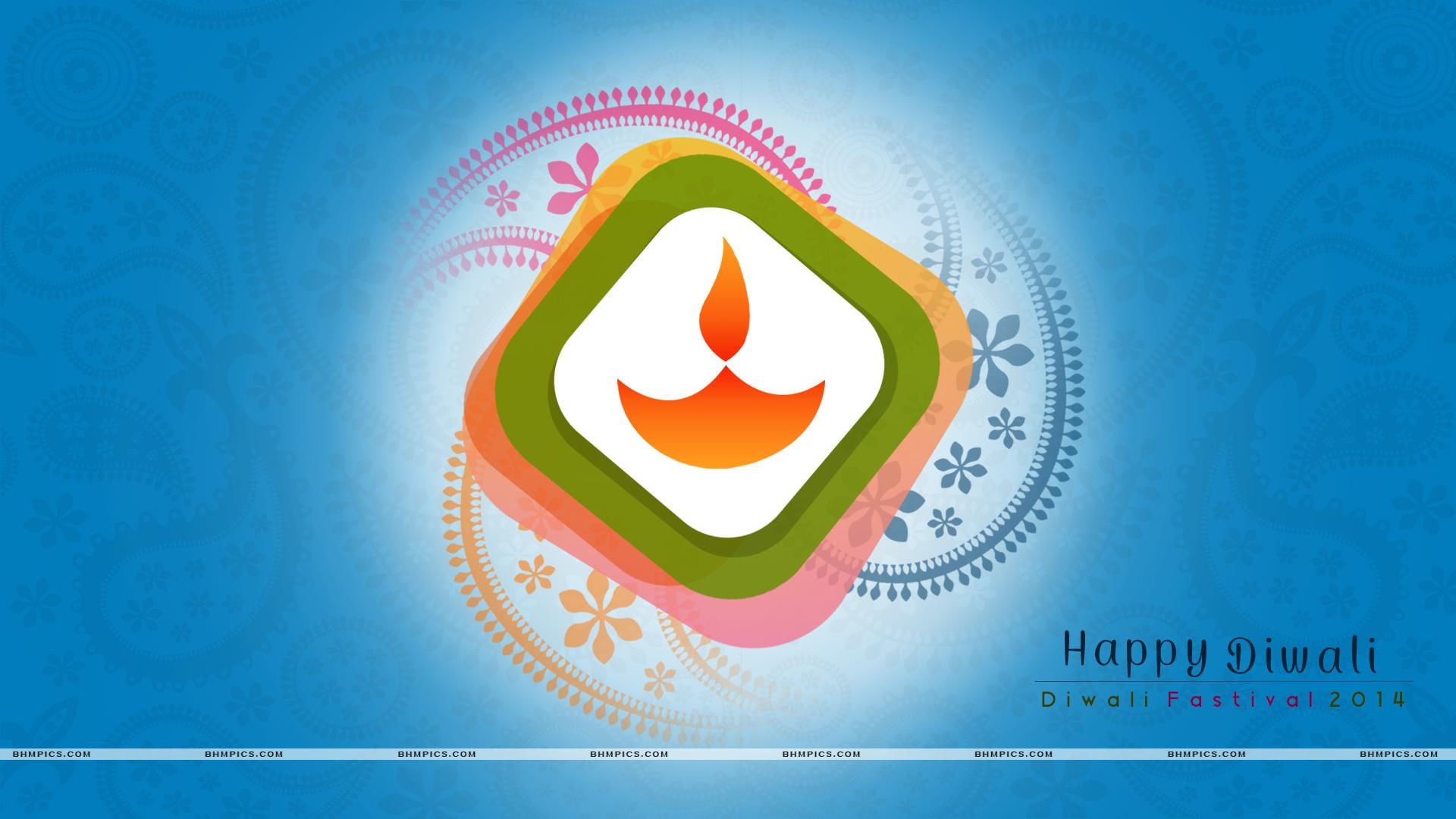 diwali, 1080P, holiday, lamps, rangoli, festival, clay, festivals / holidays, HD Wallpaper
