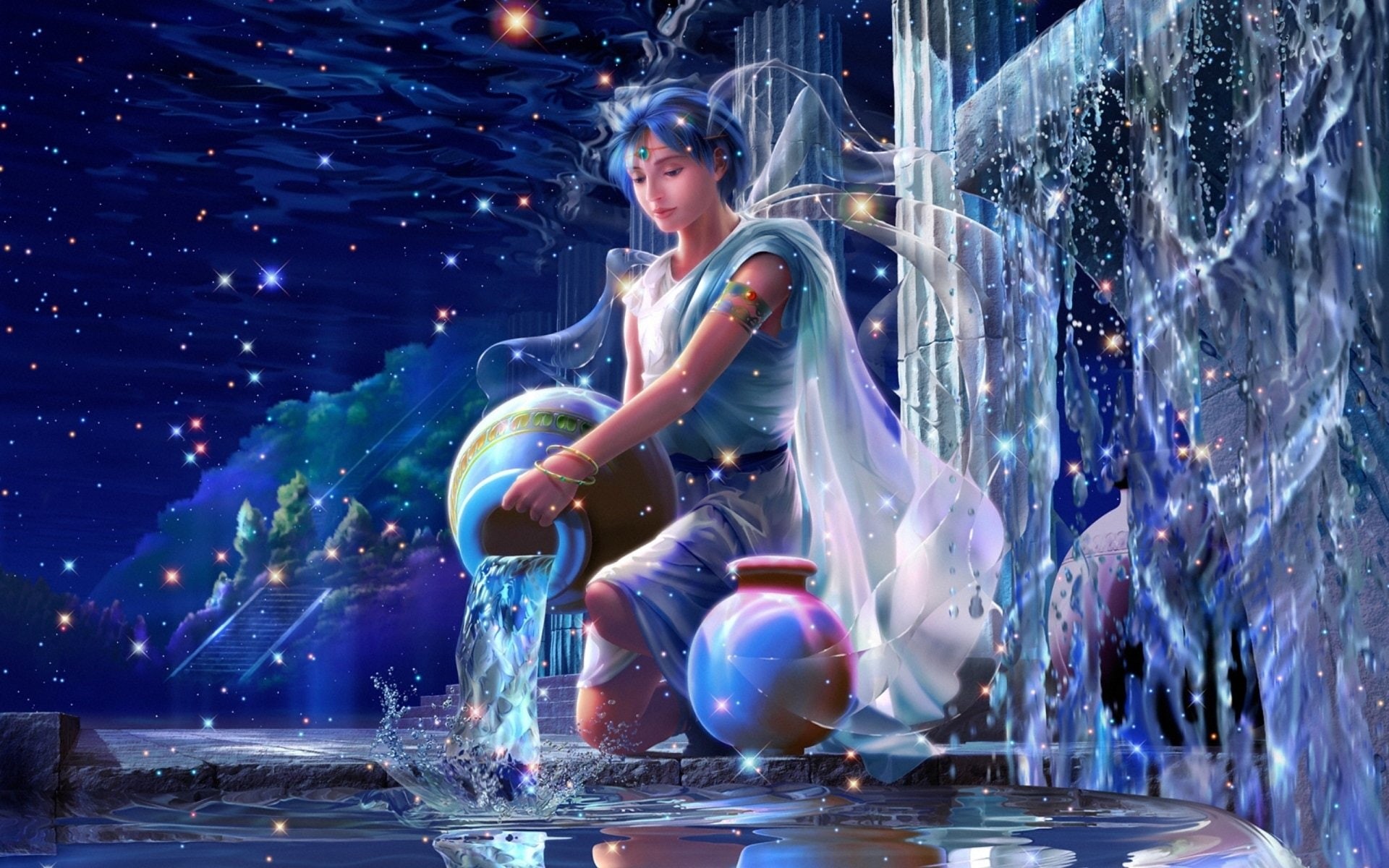 Artistic, Zodiac, 1080P, Aquarius (Astrology), HD Wallpaper
