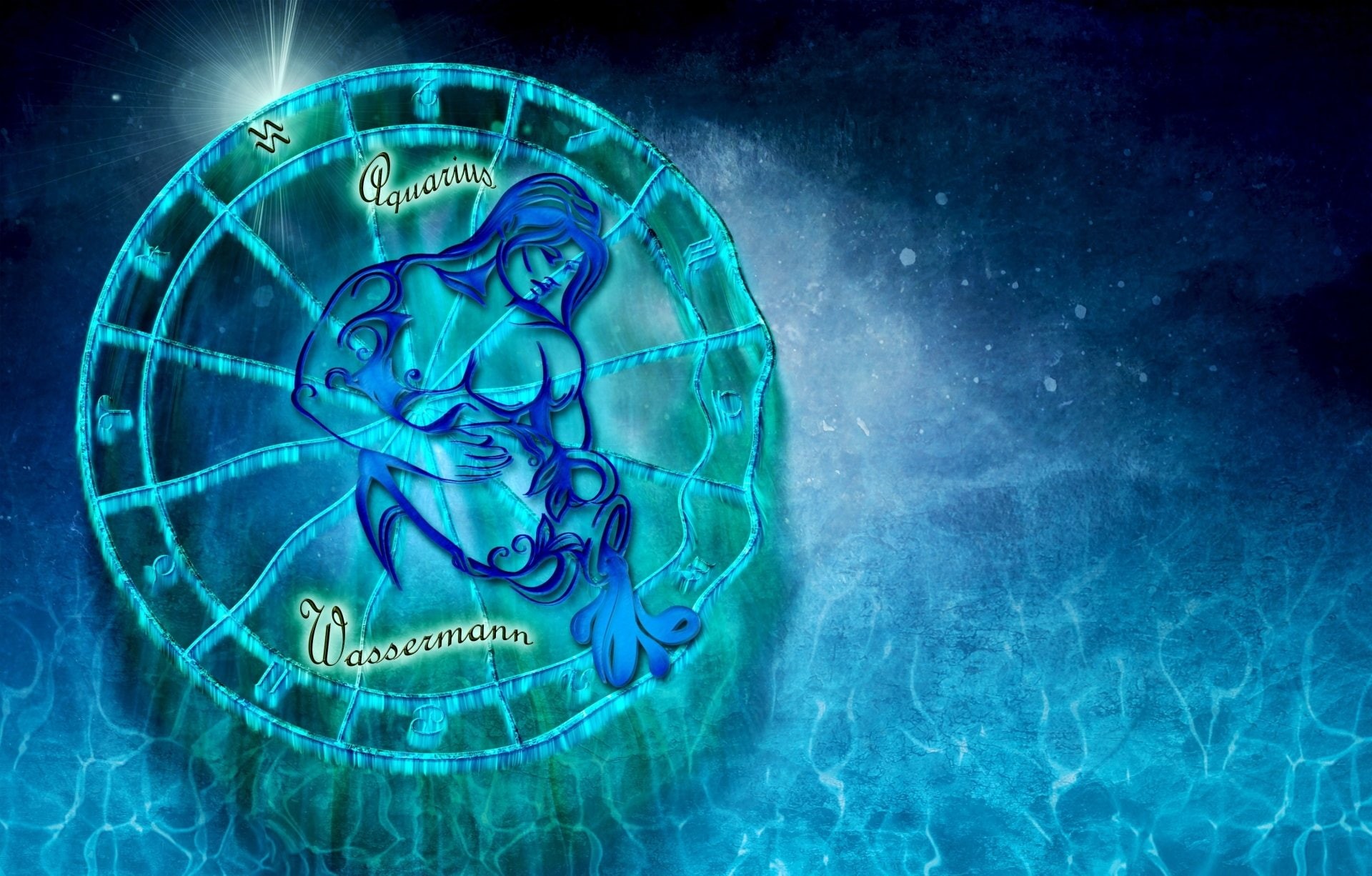 Aquarius (Astrology), Zodiac, Horoscope, 1080P, Artistic, HD Wallpaper
