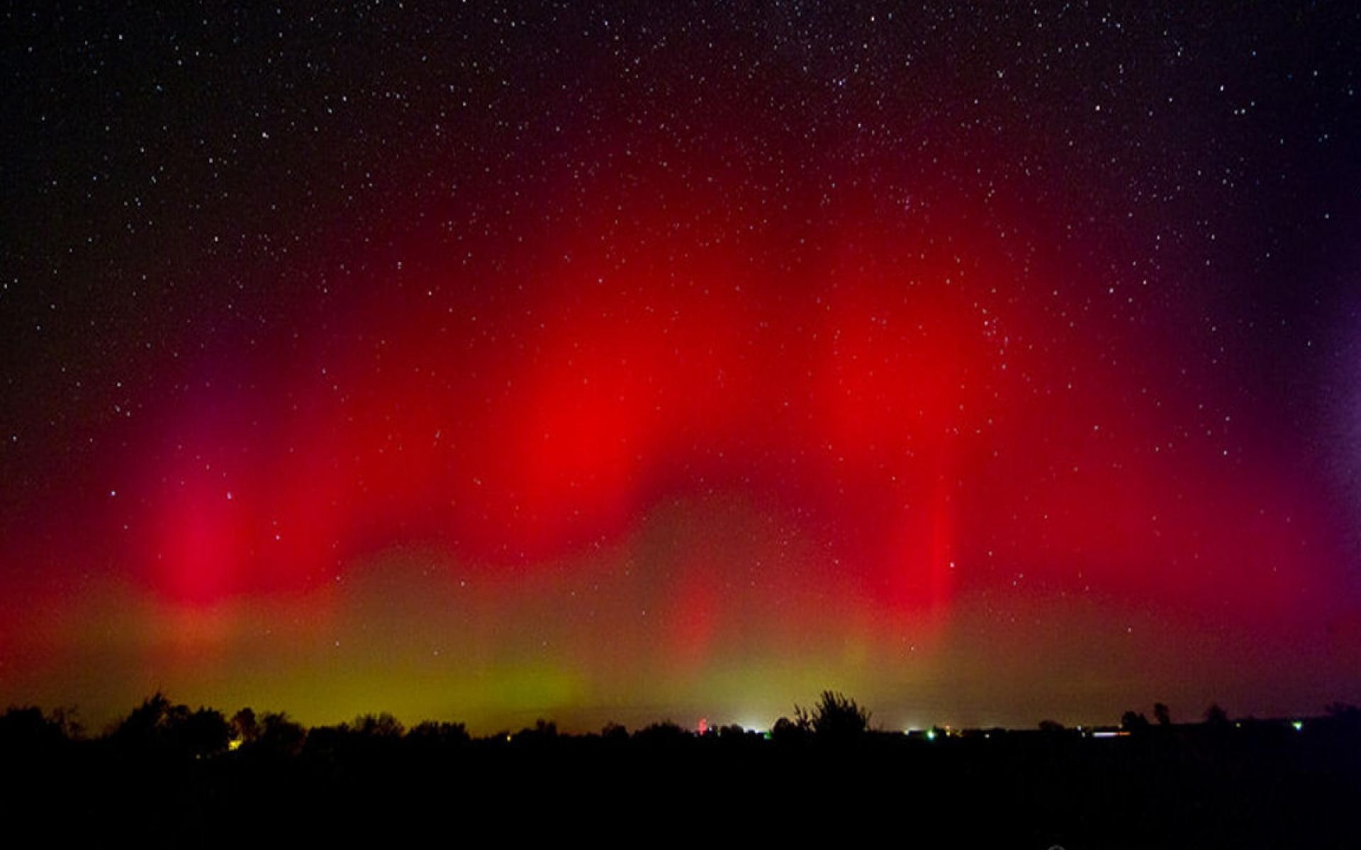 1080P, nature and landscapes, michigan, northern, northern lights, aurora, nature, lights, amazing, HD Wallpaper