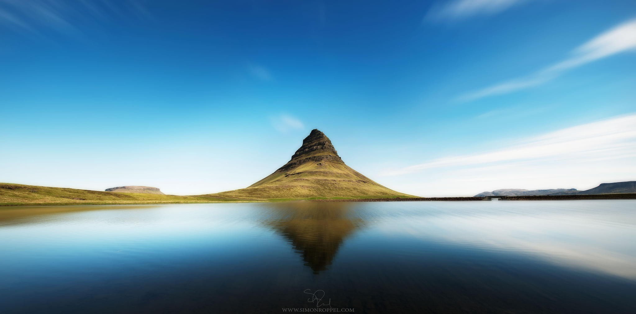 nature, mountains, day, water, Kirkjufell, environment, tranquility, idyllic, reflection, sky, non-urban scene, remote, beauty in nature, Iceland, tranquil scene, HD Wallpaper