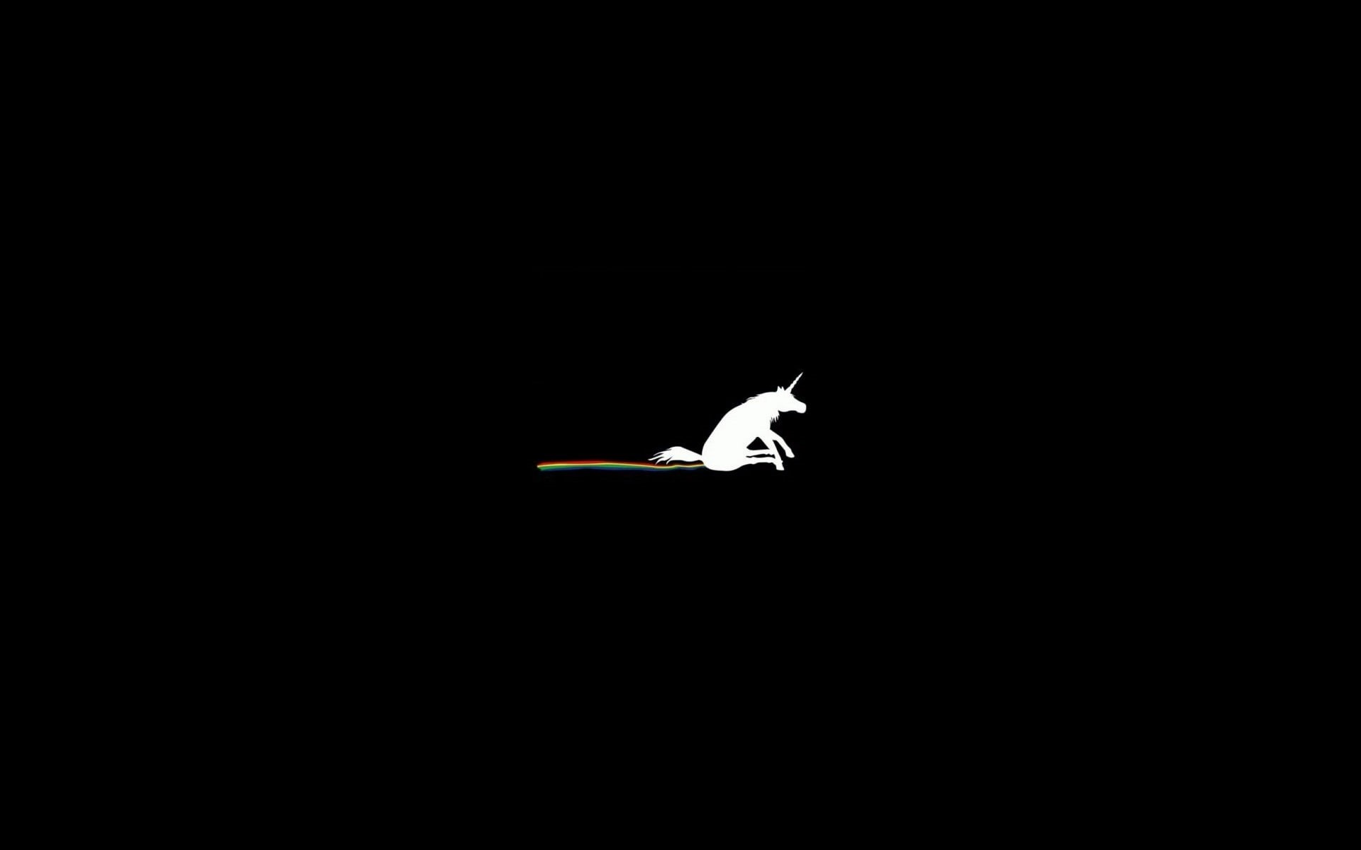 funny, poop, humor, minimalistic, 1080P, crap, horses, unicorns, HD Wallpaper