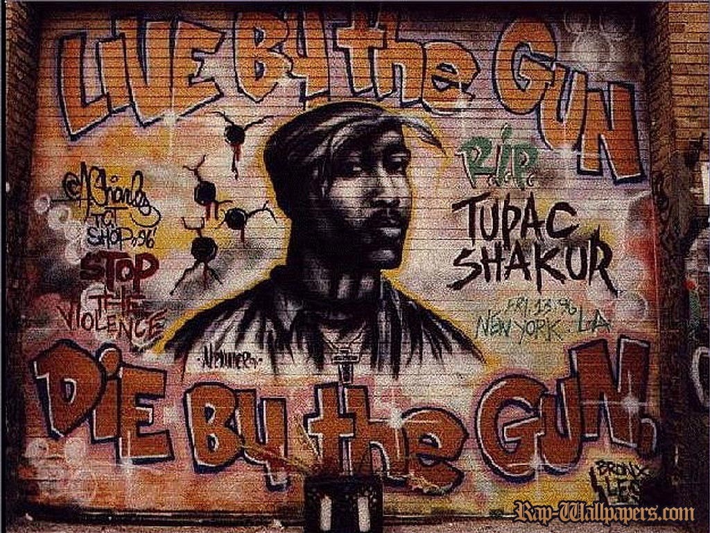 graffit, 2pac graffit, 480P, people, hd, pac, art, HD Wallpaper