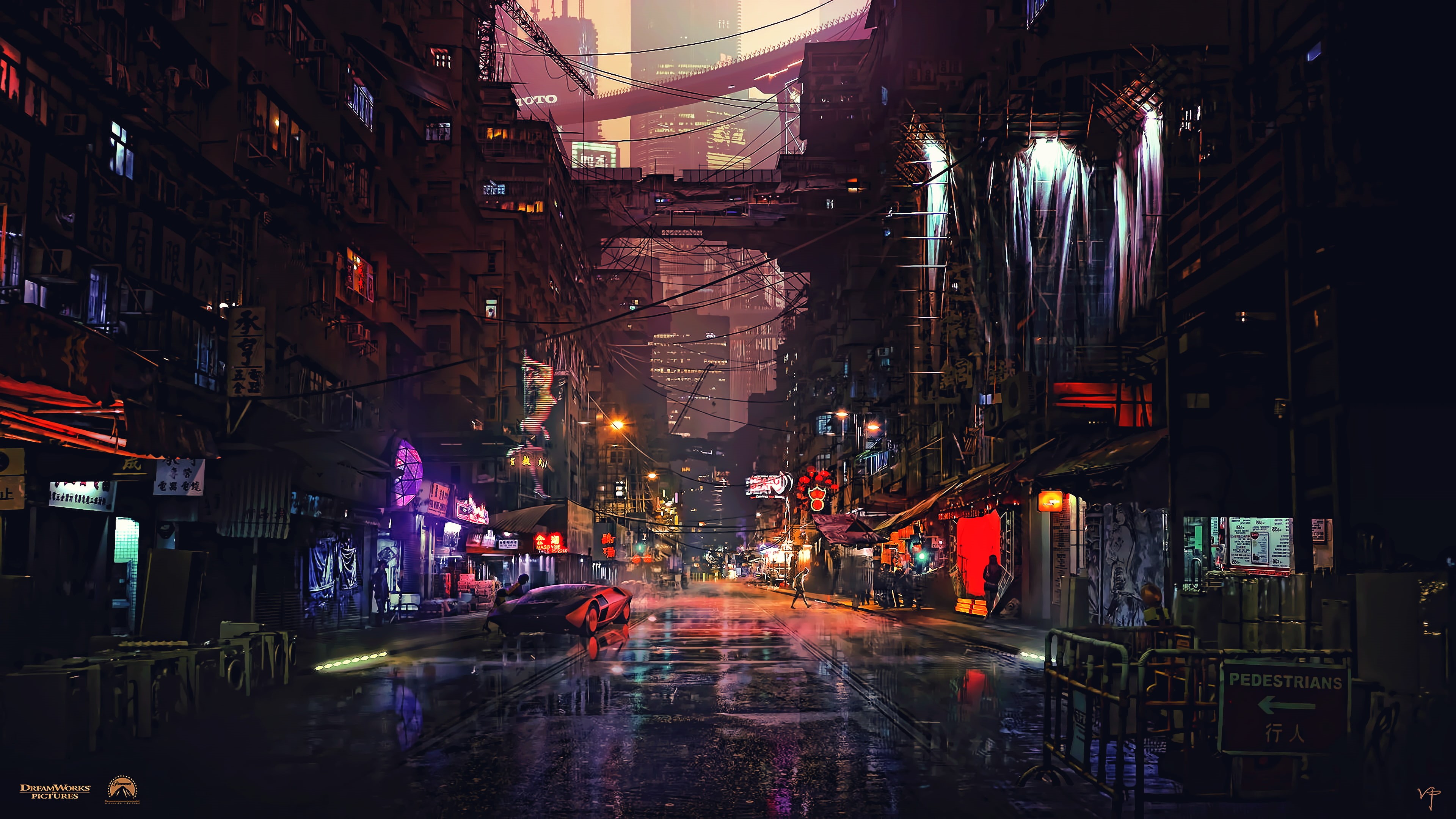 Fan Art, 4K, fantasy Art, night, digital art, cyberpunk, Futuristic City, 合成, artwork, Cyber, science fiction, HD Wallpaper