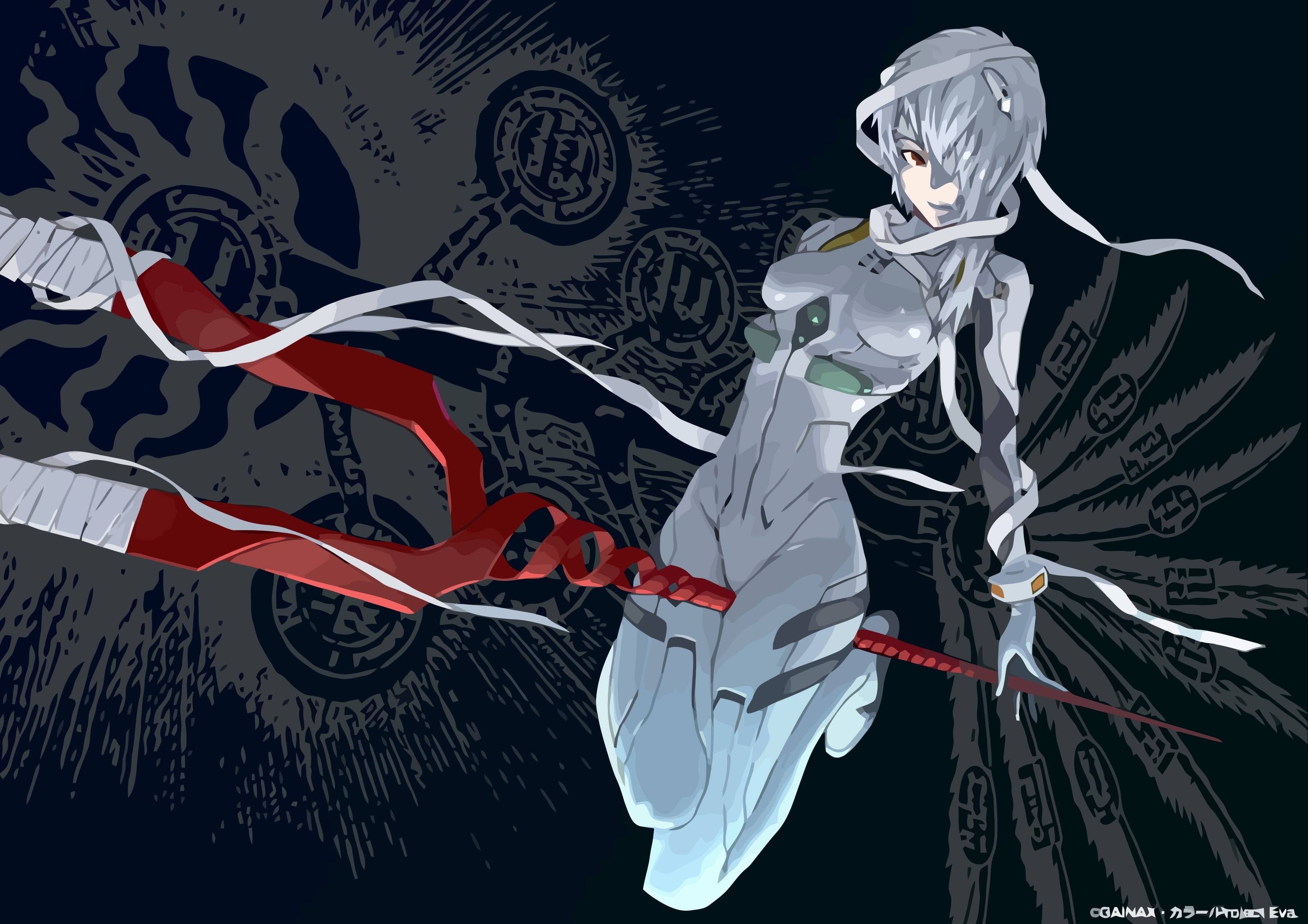 2K, Neon Genesis Evangelion, anime girls, Ayanami Rei, anime, HD Wallpaper