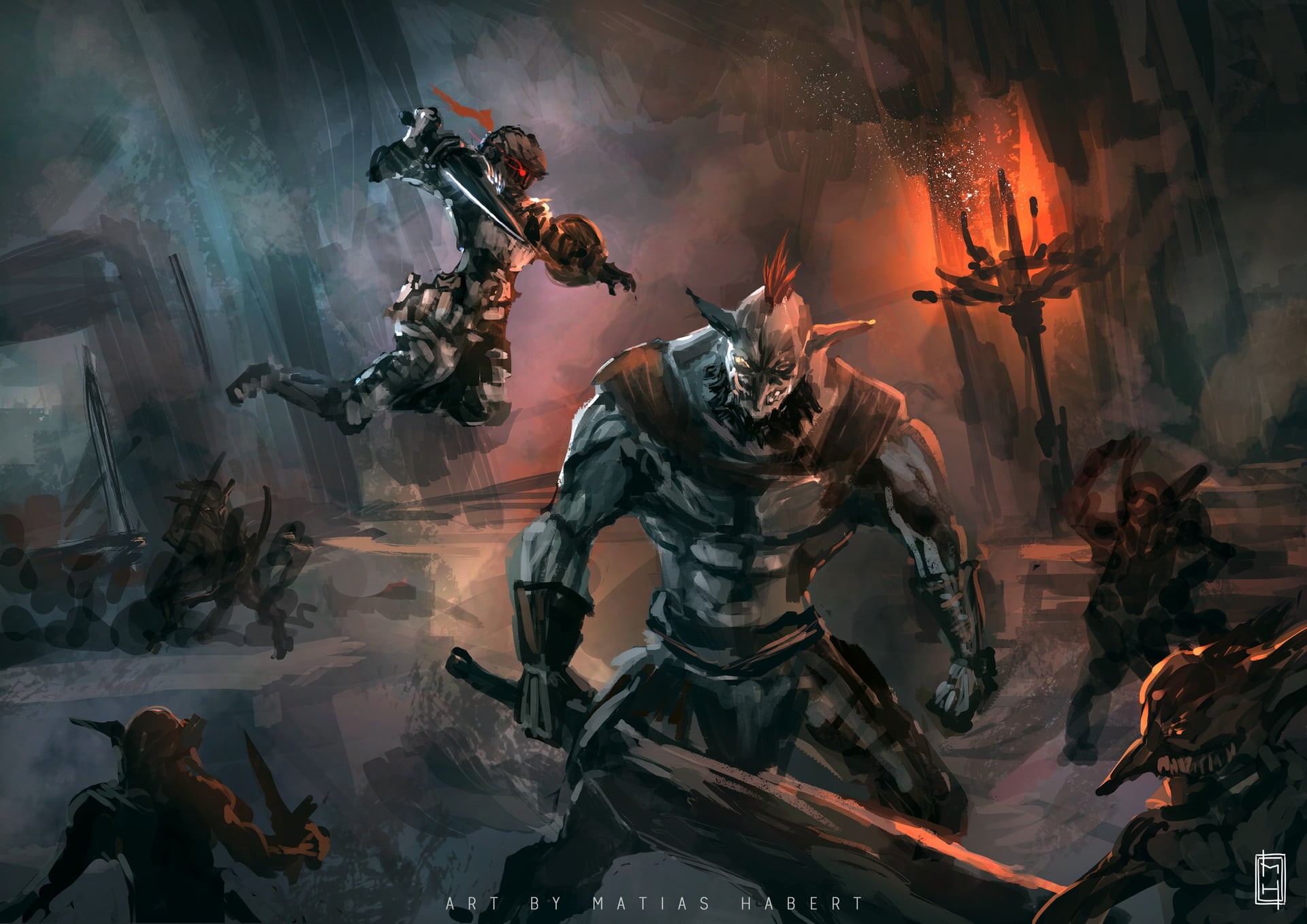goblin, Goblin Slayer, artwork, ArtStation, fantasy art, 1080P, warrior, HD Wallpaper