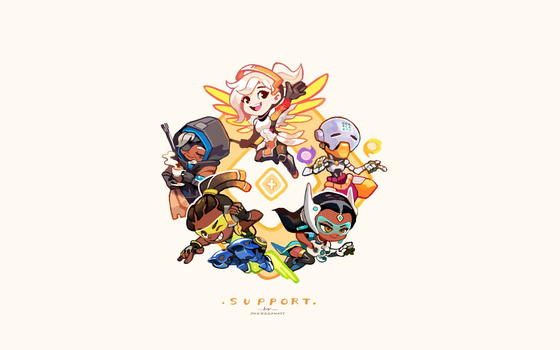 creativity, 1080P, indoors, communication, studio shot, Symmetra (Overwatch), text, Overwatch, people, copy space, multi colored, Mercy (Overwatch), Ana (Overwatch), HD Wallpaper