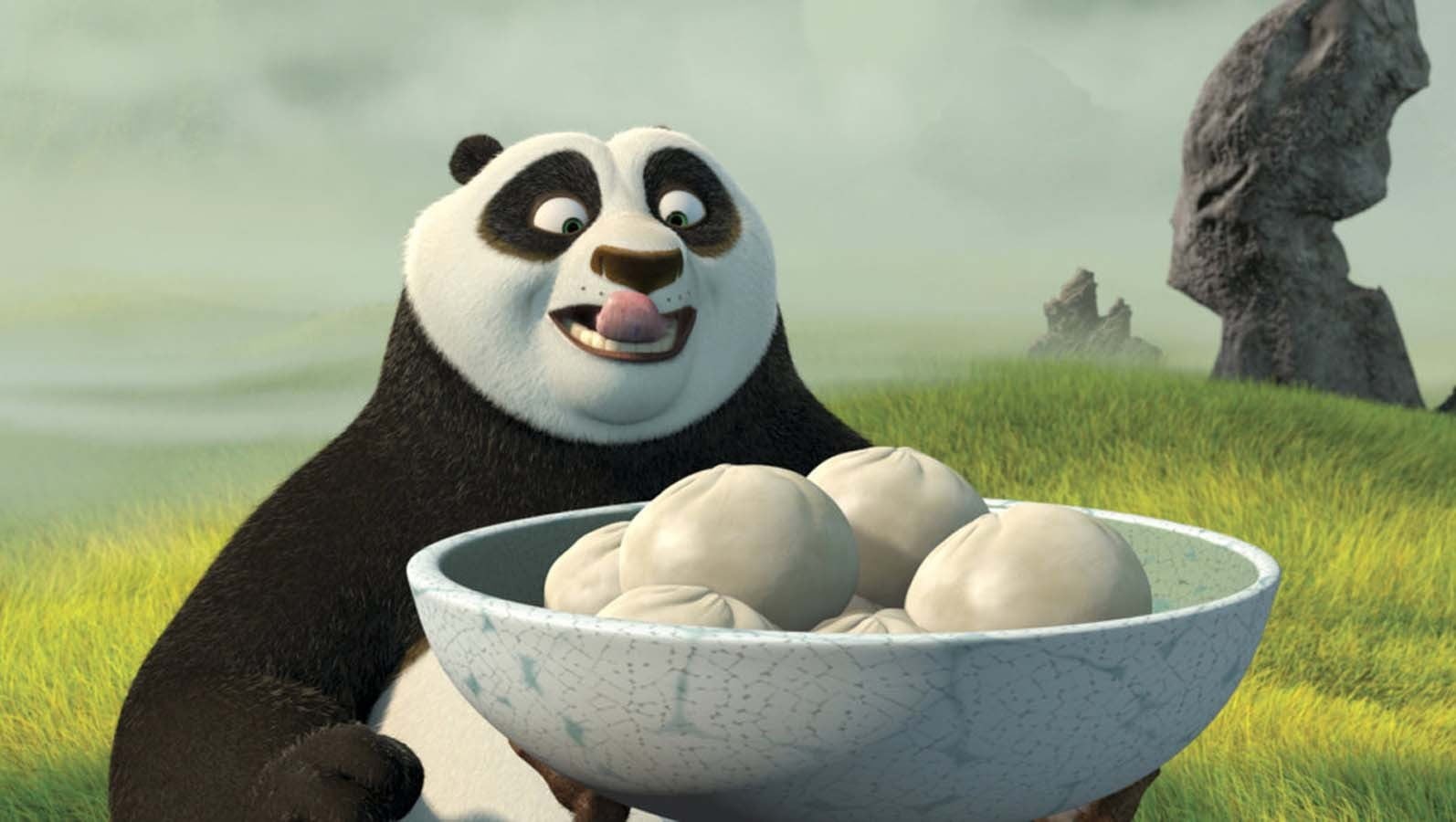 plant, animal, nature, animal themes, food and drink, food, egg, art and craft, one animal, panda, focus on foreground, Kung Fu Panda, 720P, bowl, mammal, HD Wallpaper