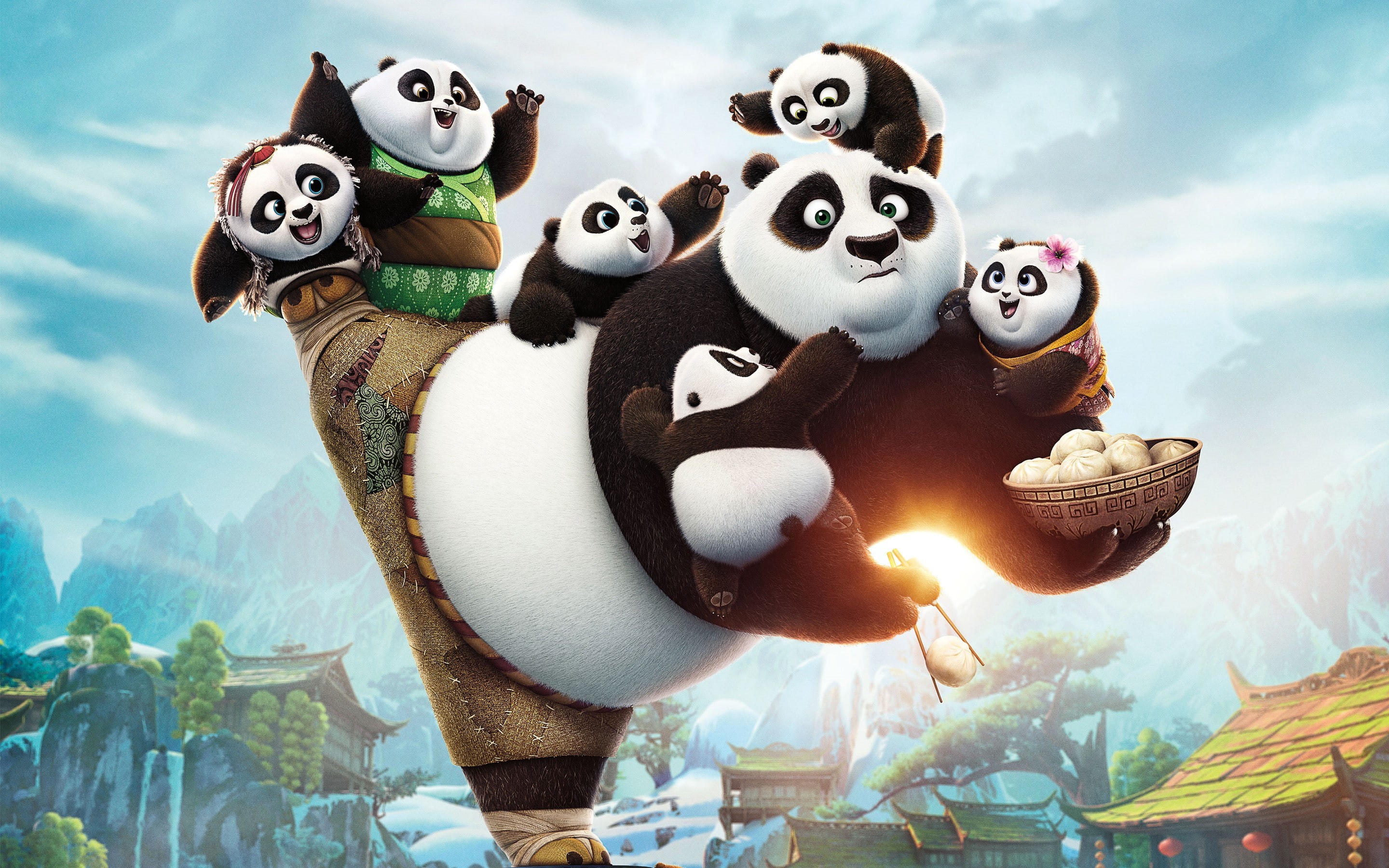 movies, kung fu panda 3, artwork, 2K, HD Wallpaper
