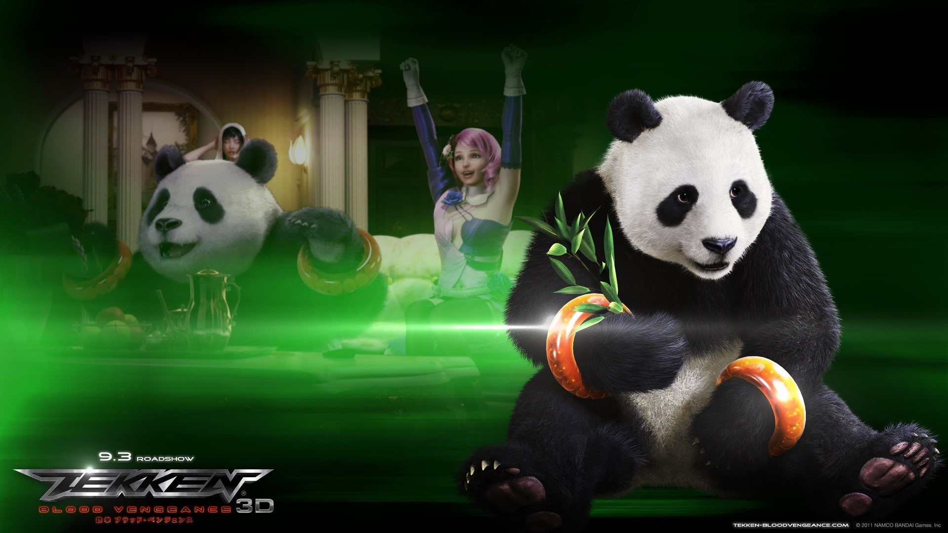 giant panda, animal themes, outdoors, cute, green color, no people, animal wildlife, Tekken: Blood Vengeance, 1080P, bamboo - plant, nature, panda - animal, HD Wallpaper