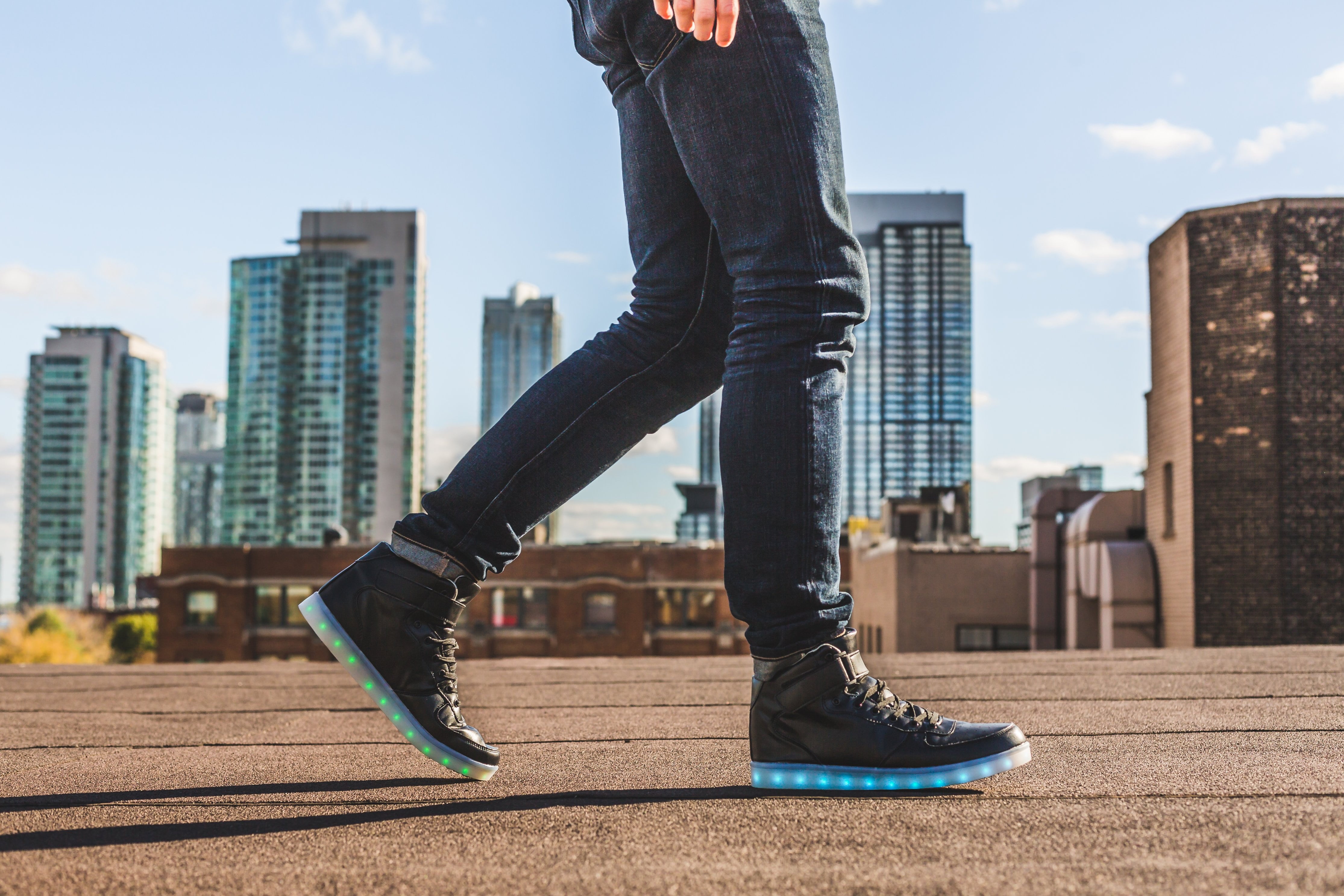 building, person, footwear, real people, human leg, man, lifestyles, skyscraper, architecture, standing, leisure activity, infrastructure, one Person, blue, HD Wallpaper