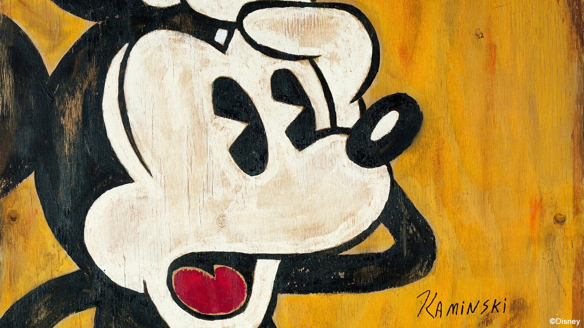 text, indoors, painted, day, no people, emotion, wall - building feature, wood - material, art and craft, 1080P, mickey, number, Disney, illustration, HD Wallpaper