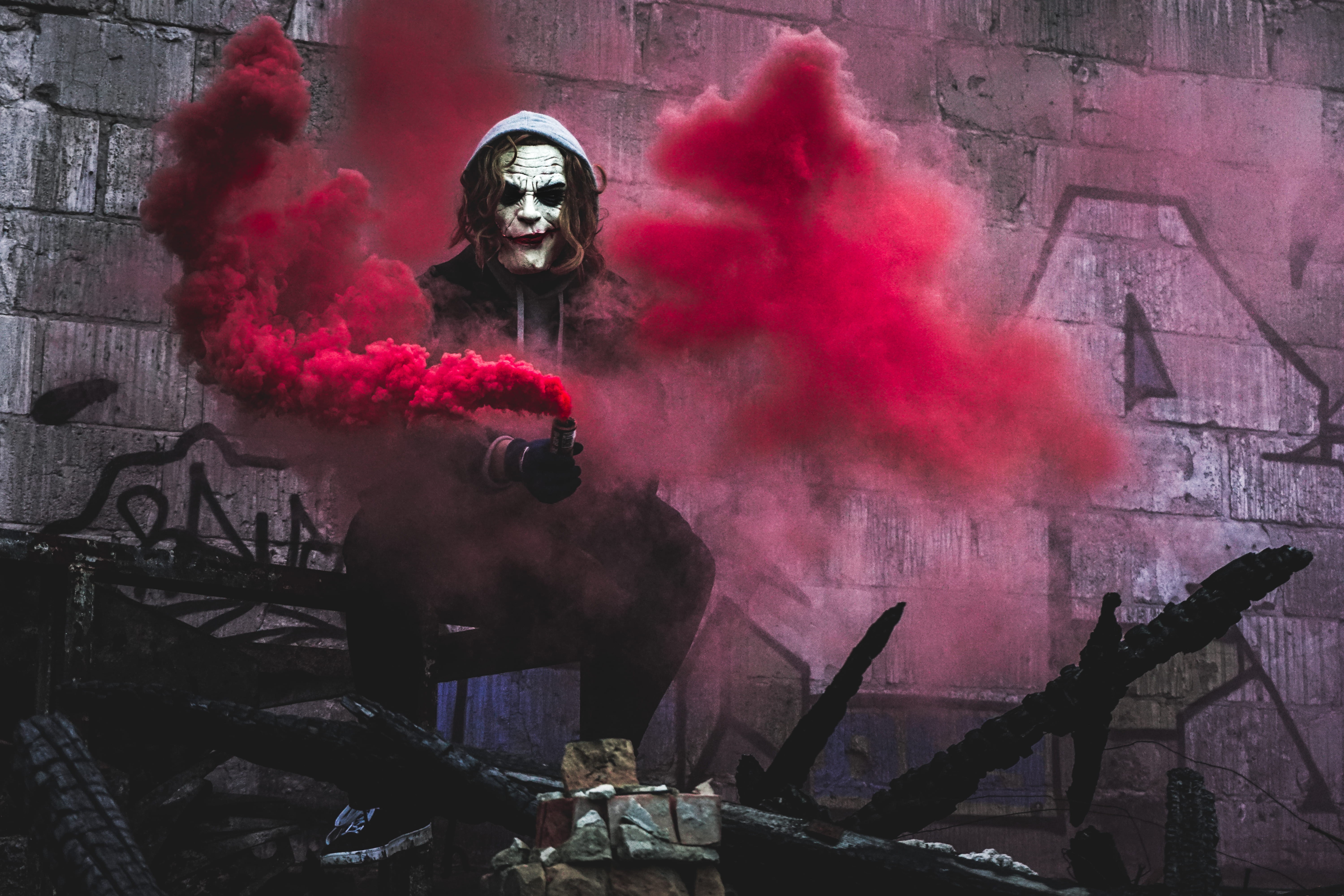 spooky, day, 5K, person, holding, women, fog, communication, smoke, one person, smoke - physical structure, creativity, adult, building exterior, architecture, HD Wallpaper