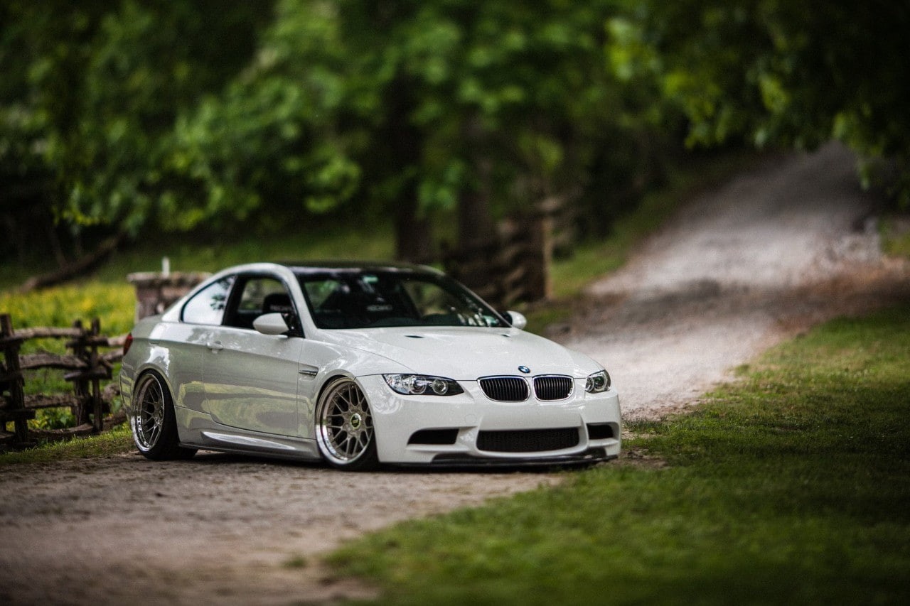 land vehicle, retro styled, grass, tree, 720P, mode of transportation, no people, plant, BMW E92, selective focus, land, transportation, day, toy, car, HD Wallpaper
