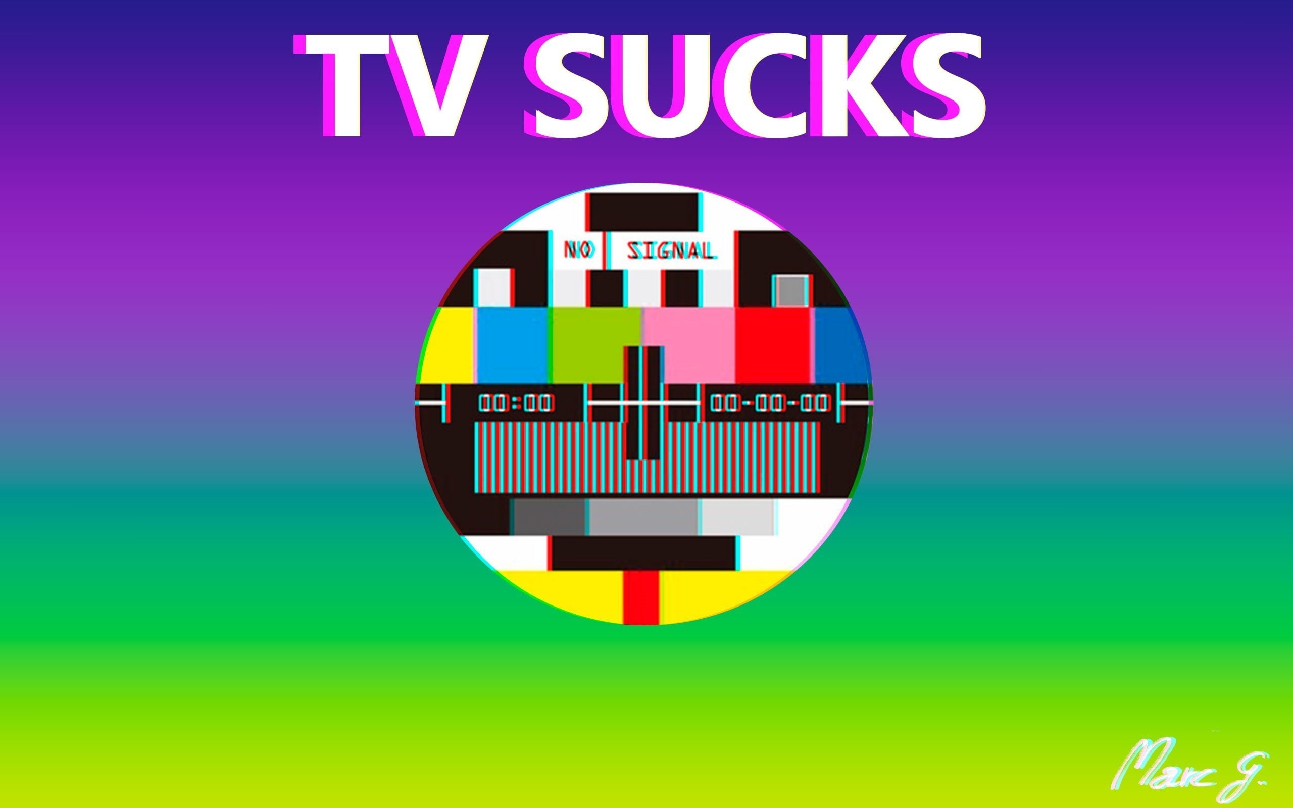 2K, tv signal rainbows monoscope test patterns gradient, HD Wallpaper