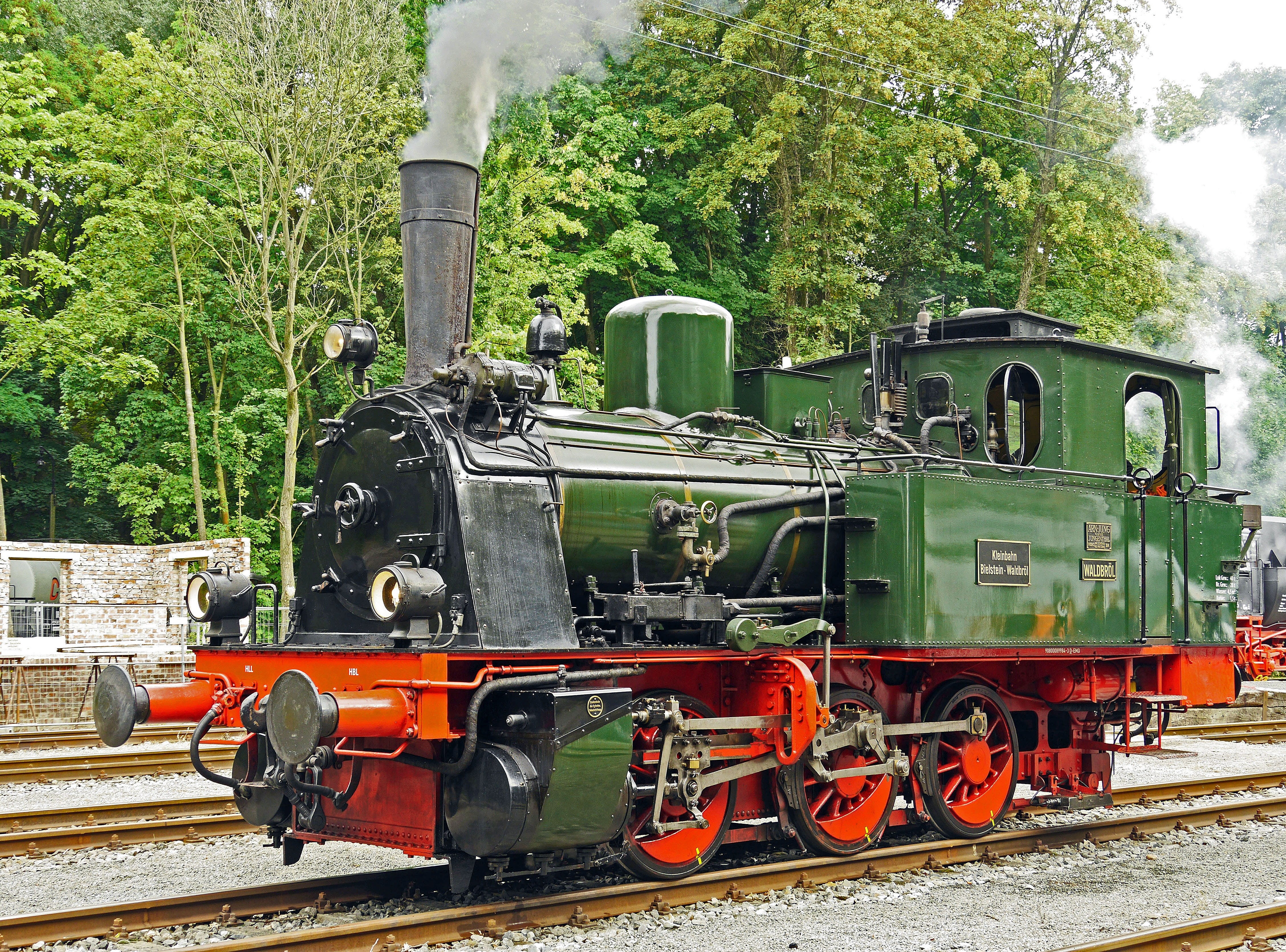 operational, shunting yard, day, t3, locomotive, nature, steam locomotive celebration, railroad track, railway, green, nostalgia, track, osnabrück, smoke - physical structure, HD Wallpaper
