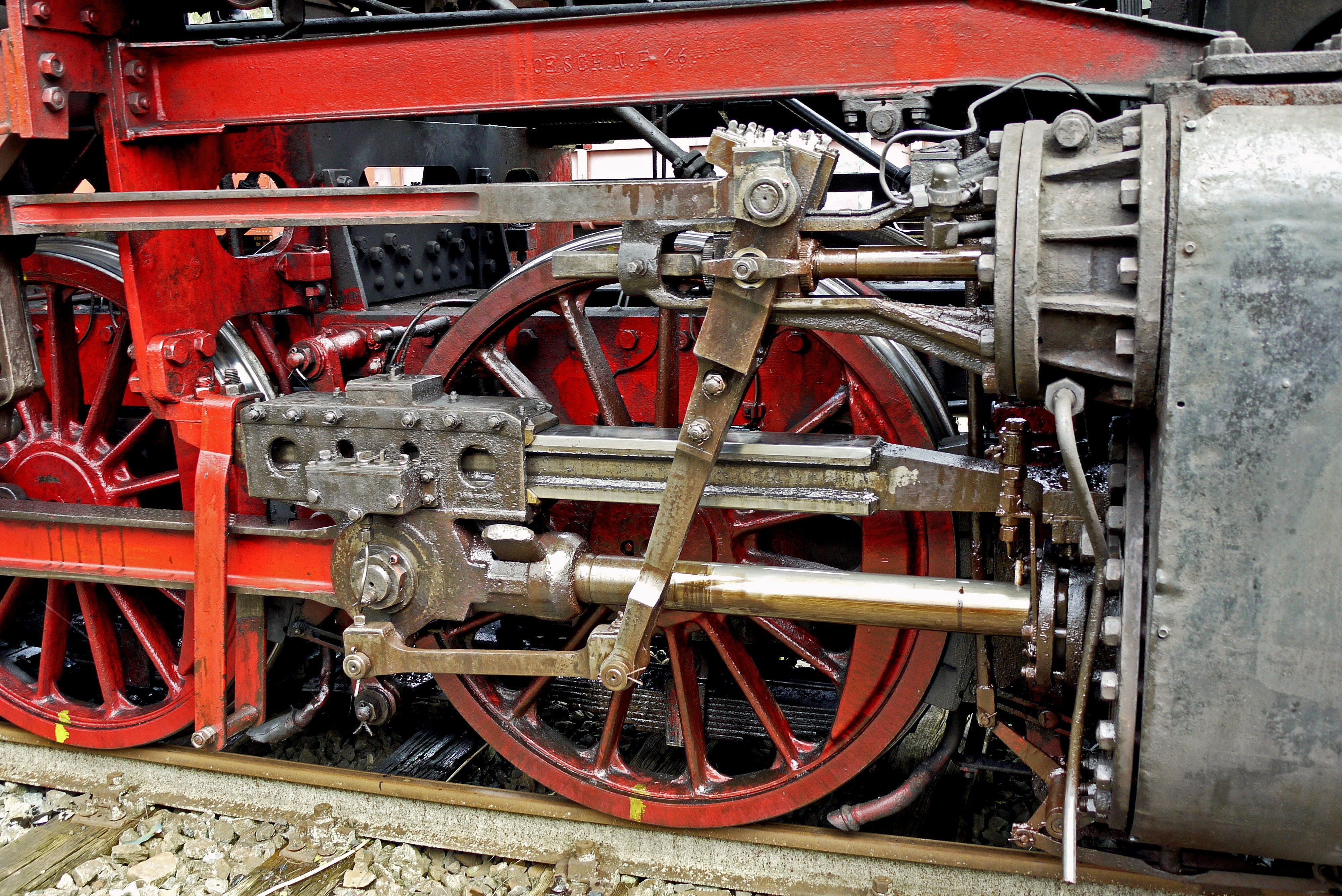 outdoors, blowing wheels, train, steam train, steam locomotive, Right, nostalgia, red, tradition, gerolstein, mode of transportation, transportation, br50, HD Wallpaper