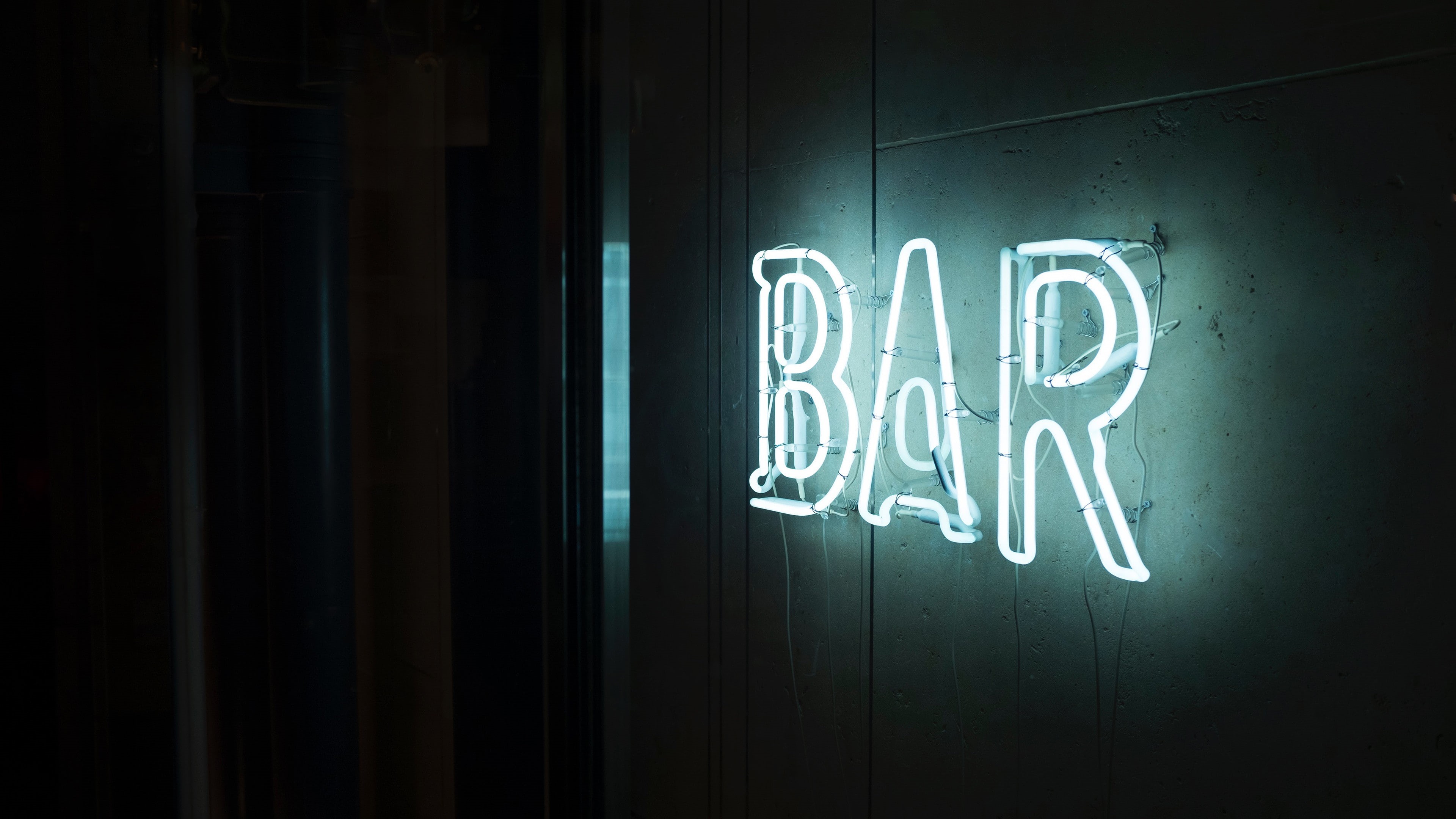 glass - material, text, neon sign, information, signs, sign, no people, illuminated, photography, 4K, message, capital letter, night, western script, close-up, HD Wallpaper