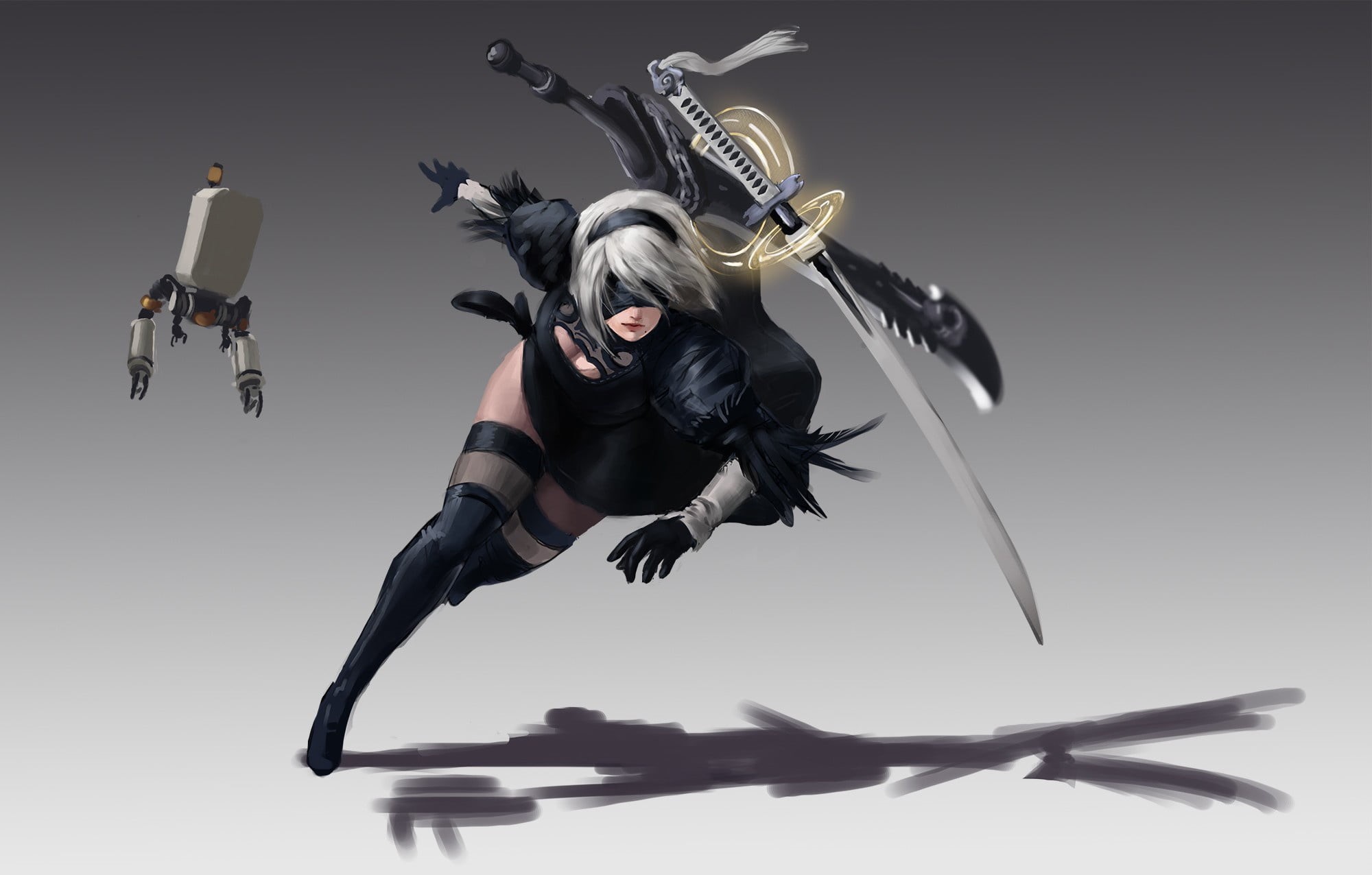 warrior, bishojo, flying, b, guardian, vitality, people, motion, ken, mid-air, indoors, nature, robot, automatic, helmet, lifestyles, sport, katana, young adult, HD Wallpaper