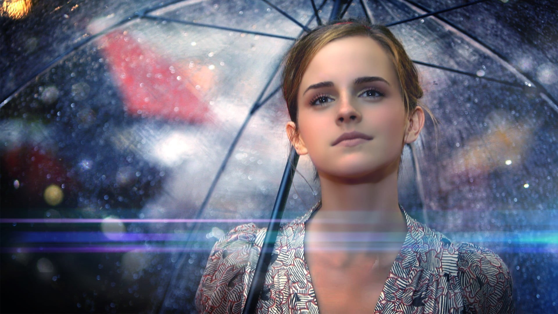 actress, adult, beauty, front view, glass - material, contemplation, city, portrait, looking away, 1080P, young women, celebrity, Emma Watson, window, HD Wallpaper