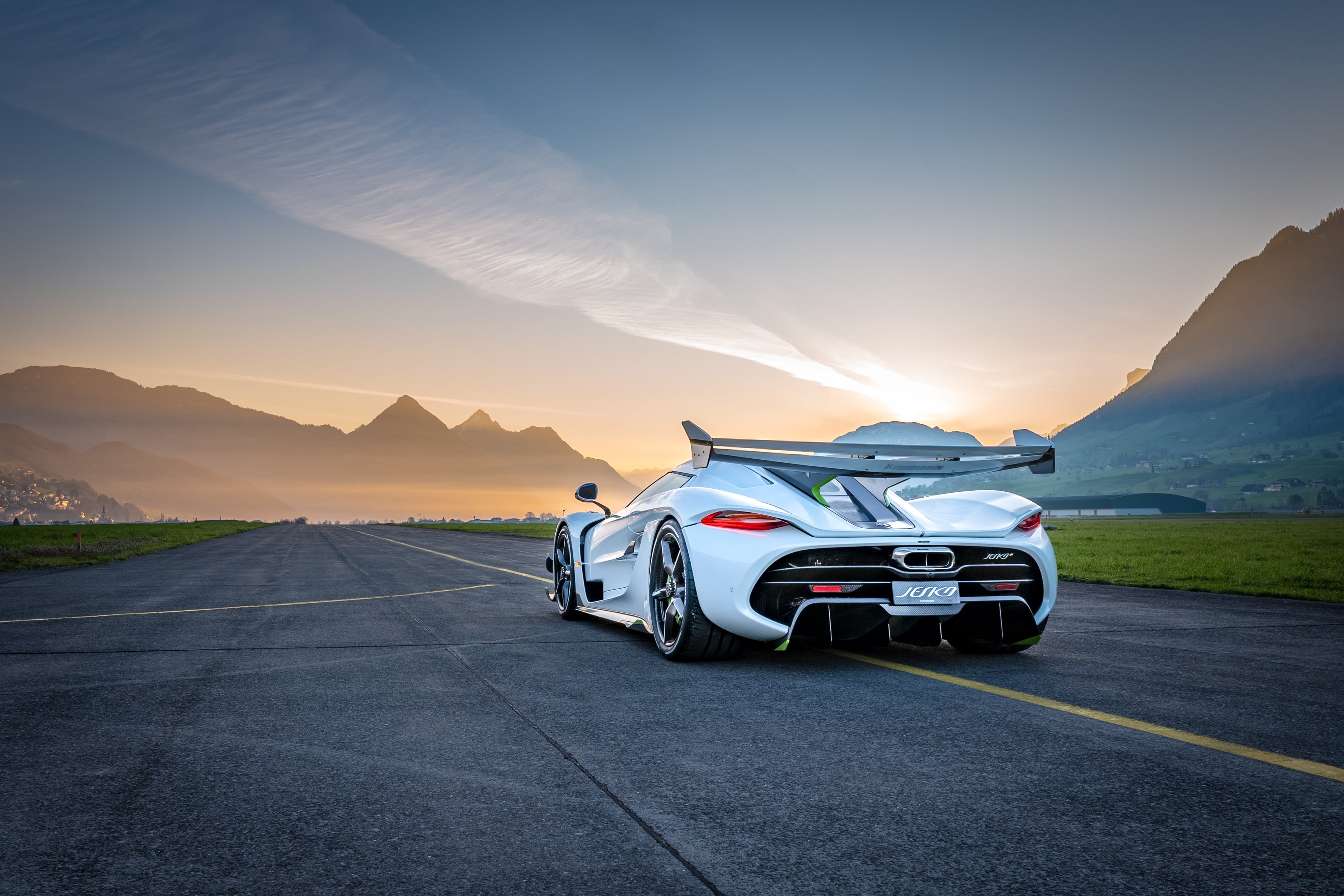the sky, mountains, hypercar, 4K, Koenigsegg, Jesko, HD Wallpaper