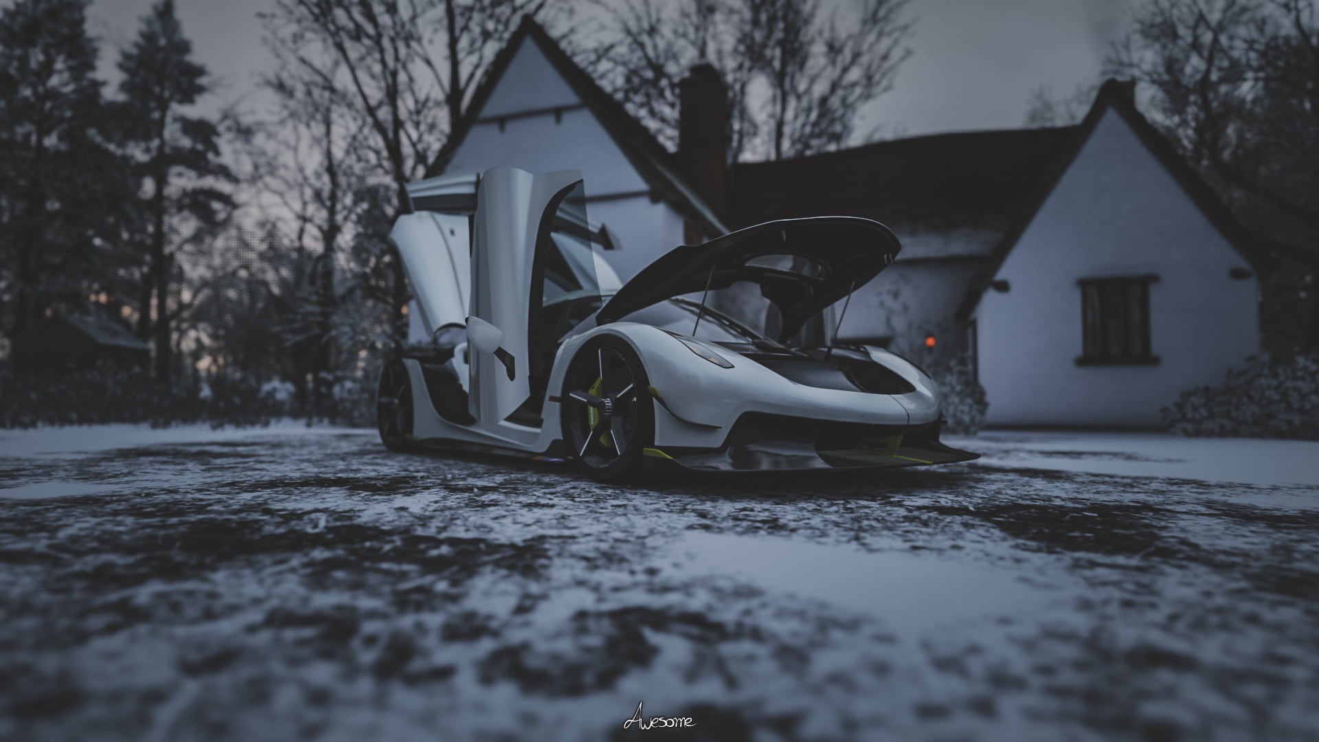 1080P, Jesko, vehicle, Hypercar, car, Forza Horizon 4, video games, Koenigsegg, Koenigsegg Jesko, Forza, HD Wallpaper