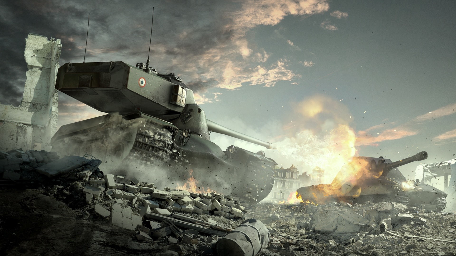 1080P, Wargaming Net, AMX 50 B, WoT, E 100, World Of Tanks, HD Wallpaper
