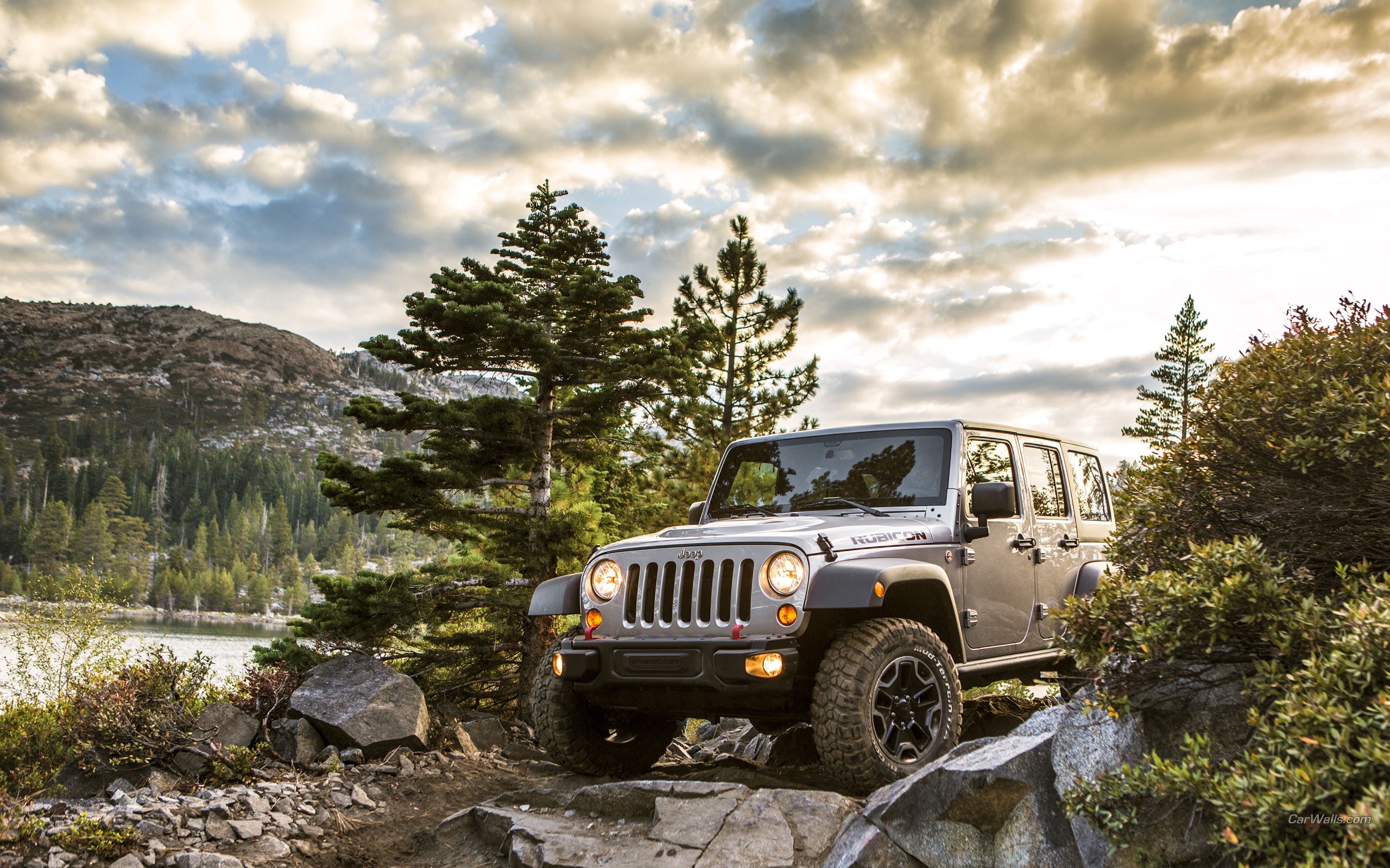 jeep, off, road, trees, wrangler, rubicon, cars, hd, 2K, HD Wallpaper