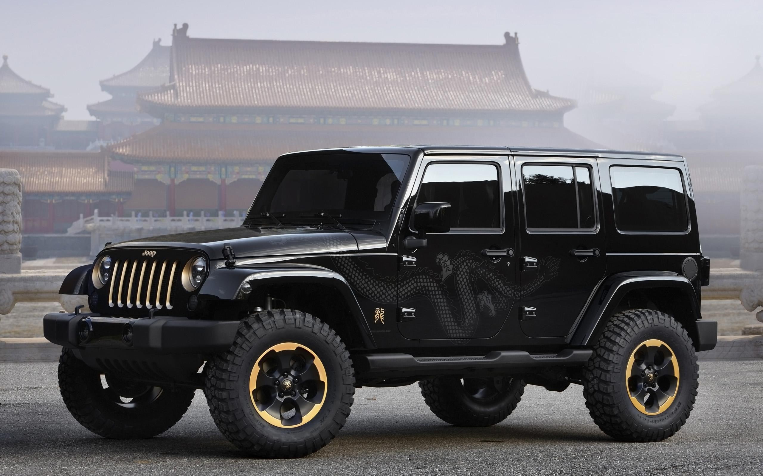 edition, cars, wrangler, 2014, 2K, dragon, jeep, black, other cars, HD Wallpaper