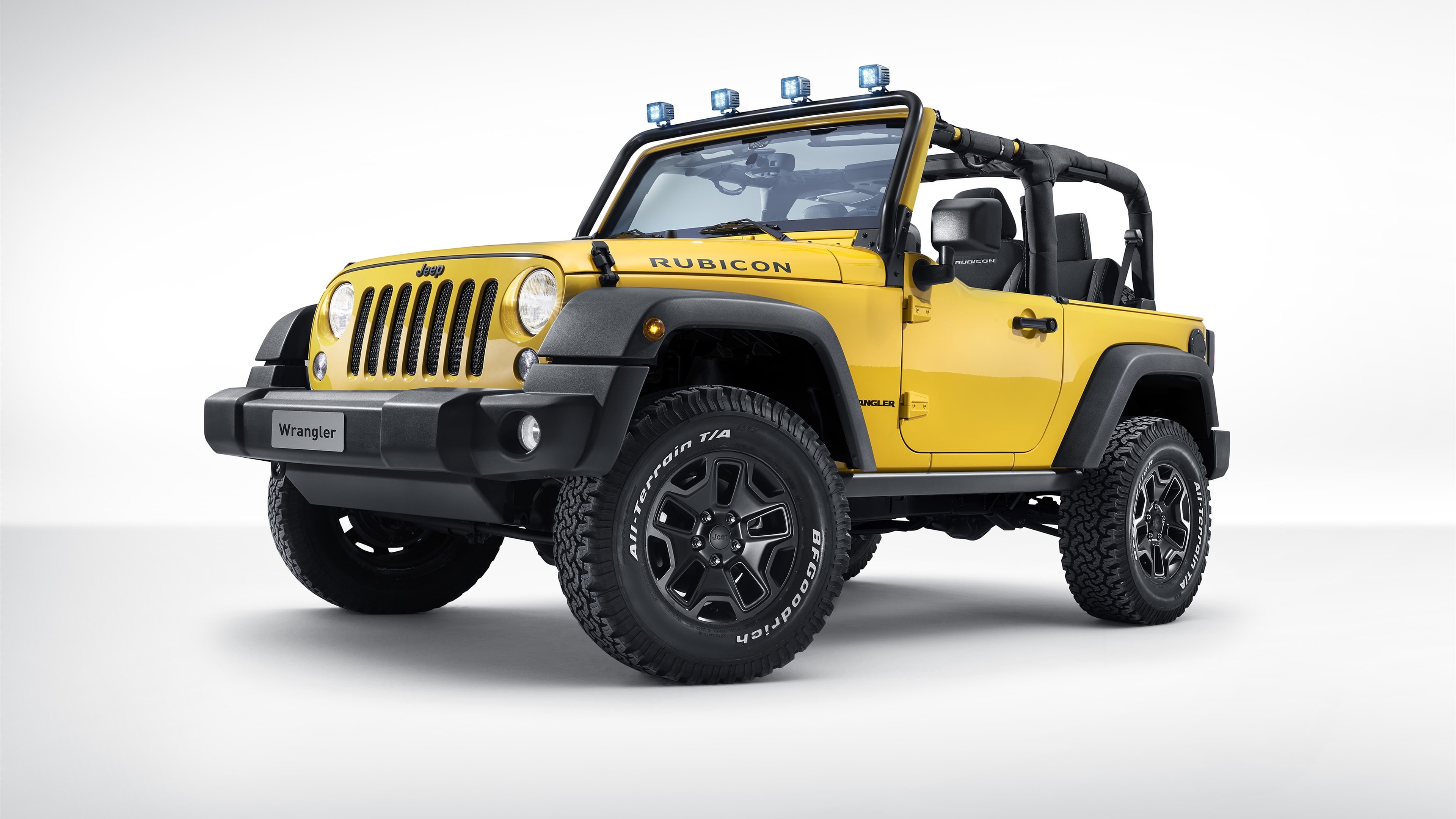 Pickup, Jeep, Star, 4K, Wrangler, Rubicon, Rocks, Yellow, HD Wallpaper