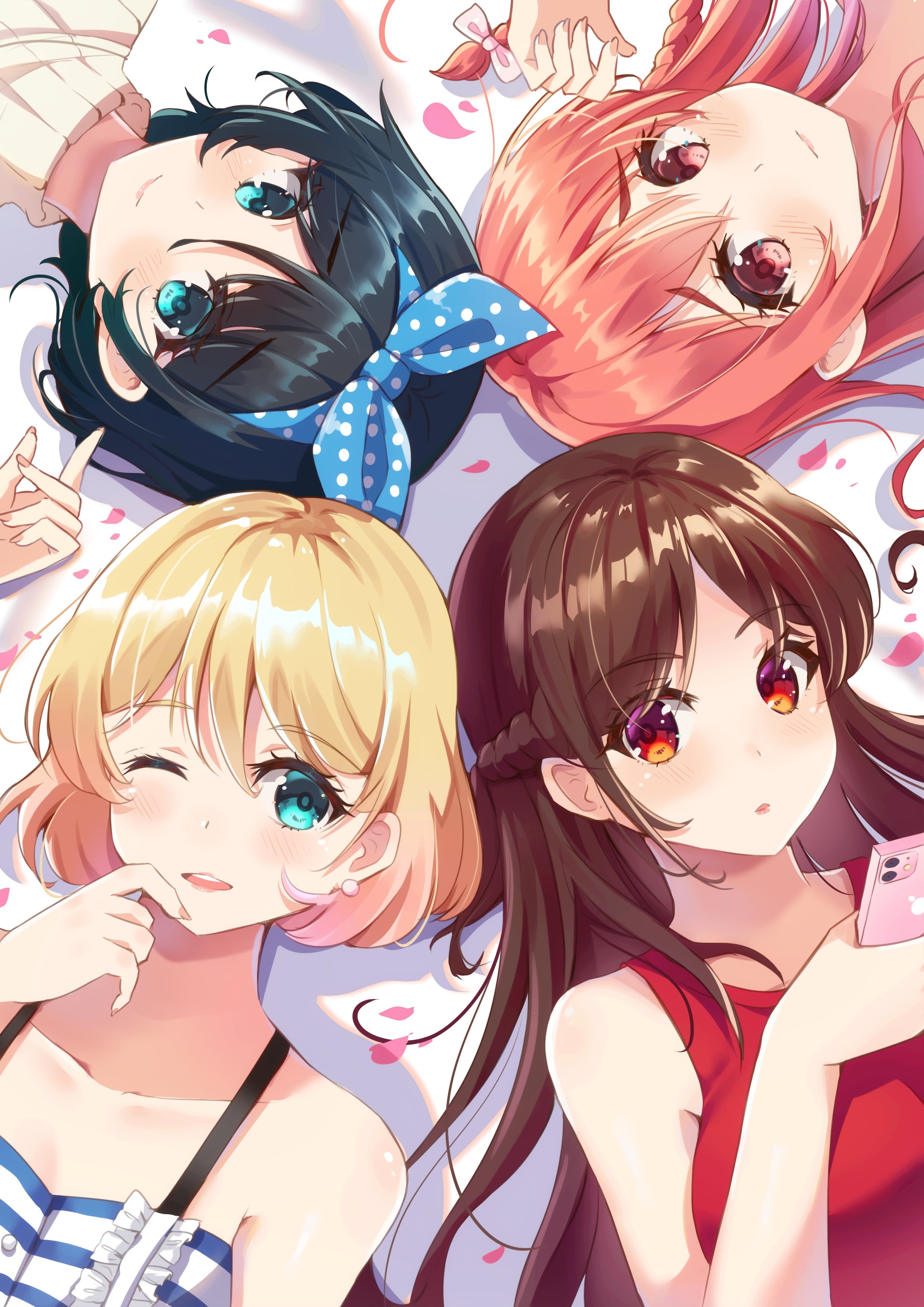 Okarishimasu (Rent-a-Girlfriend), 2K, Mami Nanami, Ichinose Chizuru, Ruka Sarashina, Kanojo, anime, anime girls, Sumi Sakurasawa, Phone HD Wallpaper