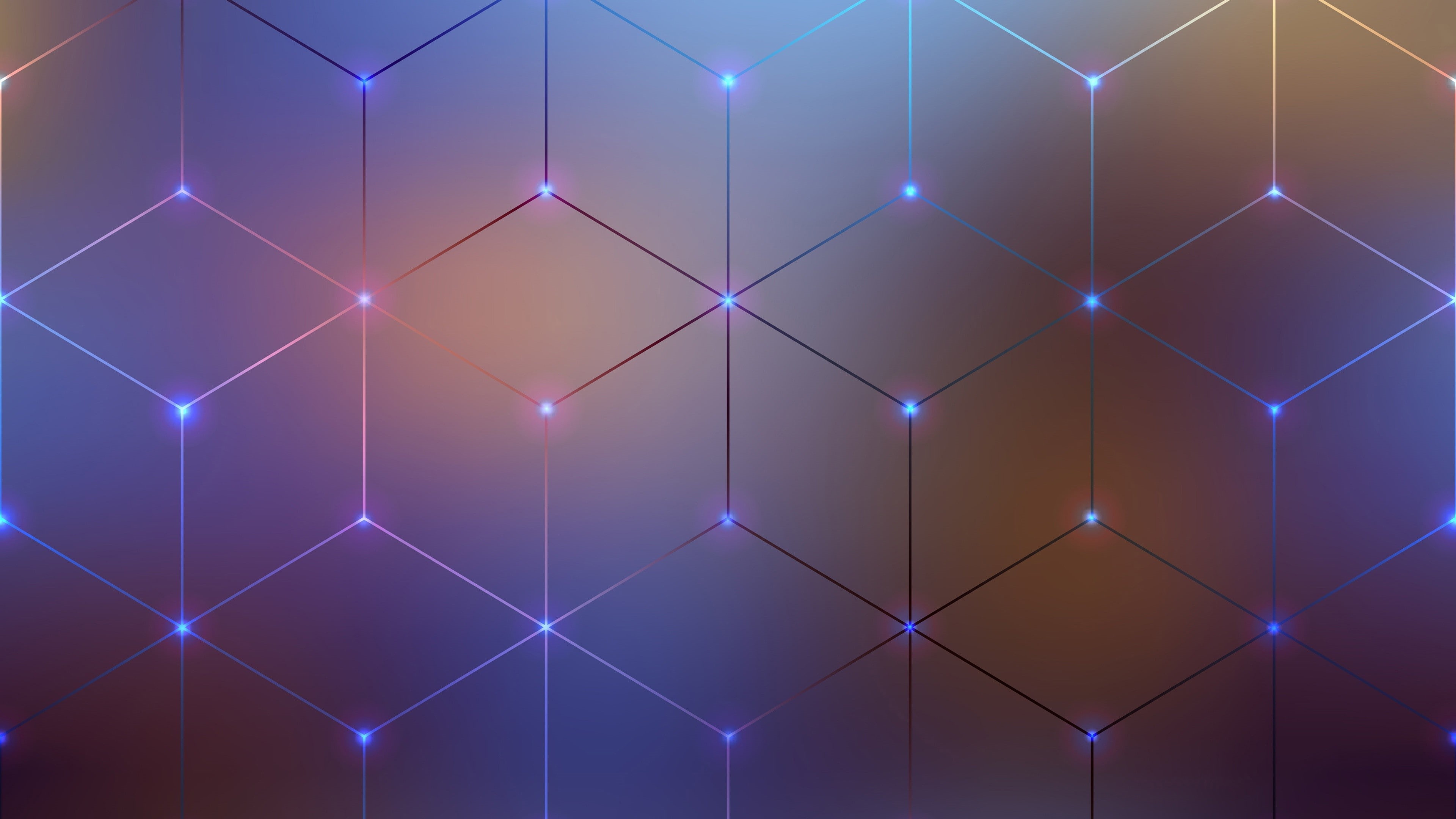 lines, 4k, Spectrum Electromagnetic, illustration, 5k, cube, background, 4K, purple, blue, violet, HD Wallpaper