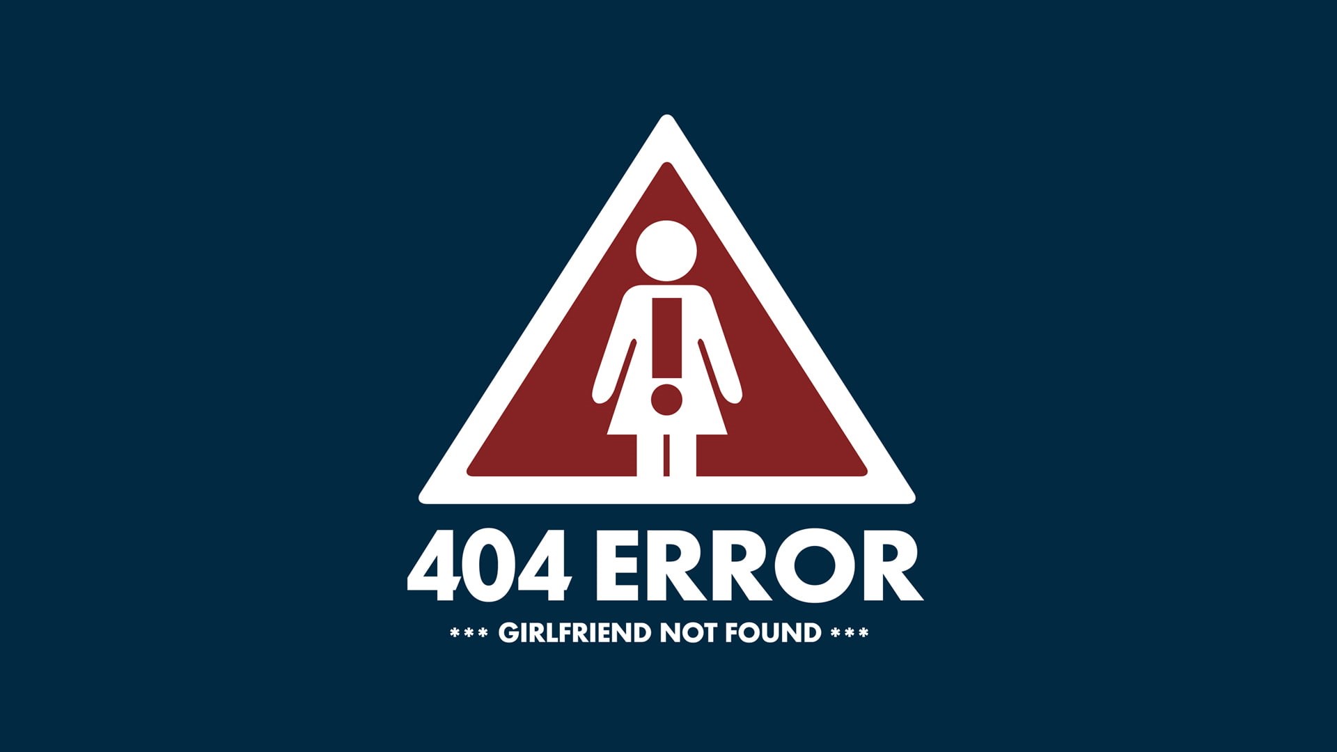 1080P, road sign, triangle shape, communication, nature, safety, sign, design, text, road, blue, white color, no people, girlfriend, 404, error, HD Wallpaper