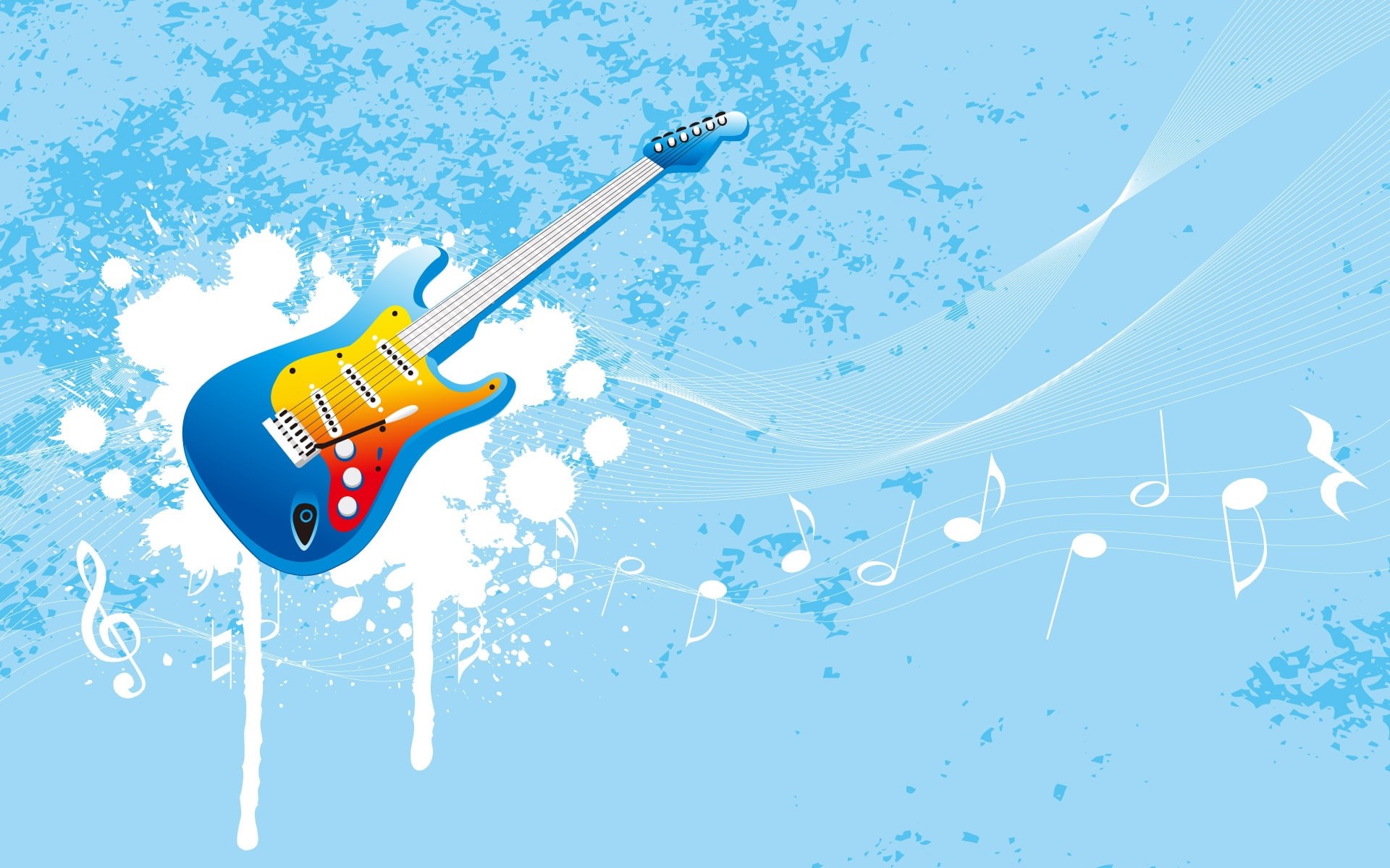 Guitar, 1080P, Music, Vector, HD Wallpaper