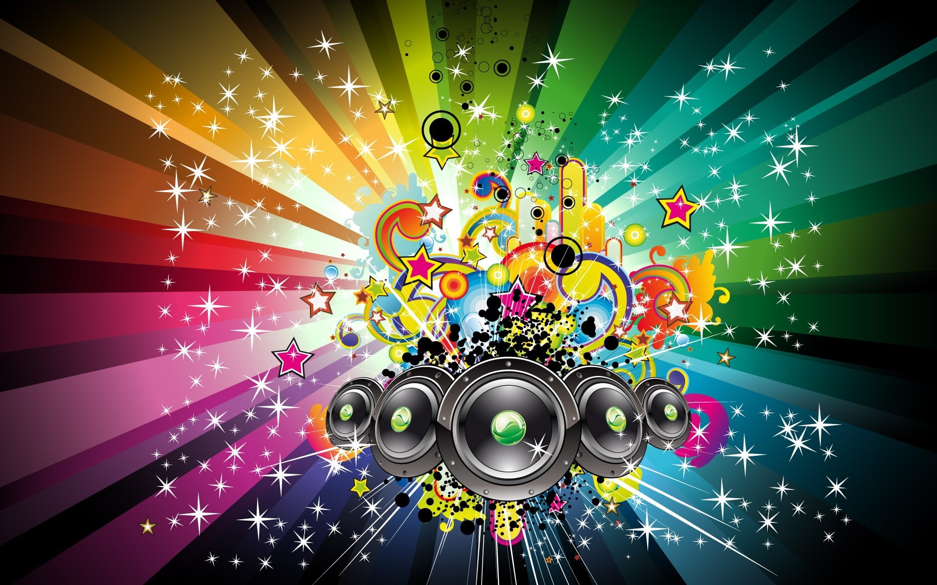1080P, bright, Music, Shining, Vector, HD Wallpaper