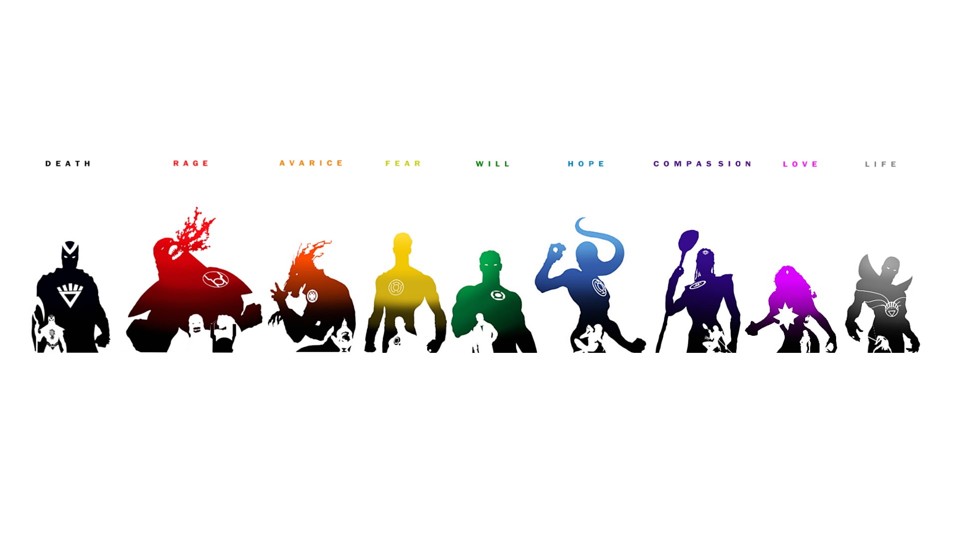 Larfleeze, DC Comics, Emotional Spectrum, Hal Jordan, 1080P, Sinestro, Green Lantern, superhero, Atrocitus, HD Wallpaper