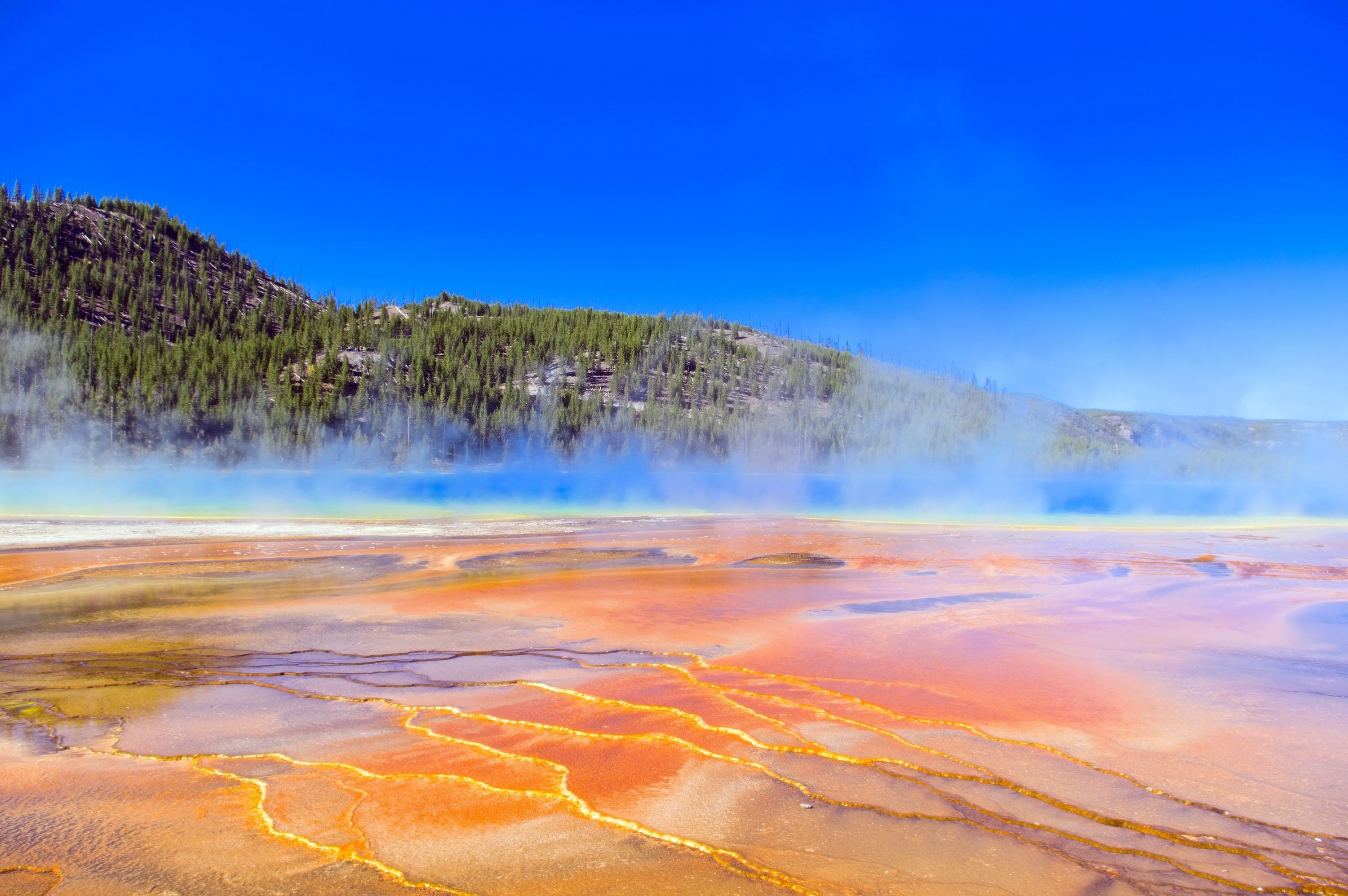 usa, sky, power in nature, beauty in nature, minerals, scenics - nature, tranquil scene, mountain, heat - temperature, thermal, geothermal, scenic, landscape, HD Wallpaper