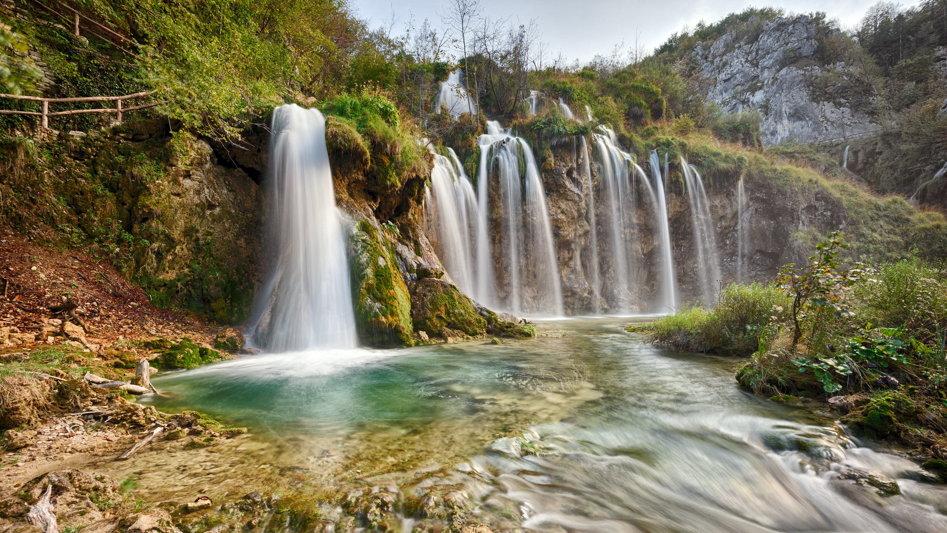 moss, travel, idyllic, tree, liquid, trees, thailand, green, rapid, no people, waterfall, freshness, purity, springtime, summer, scenics, rock - Object, HD Wallpaper