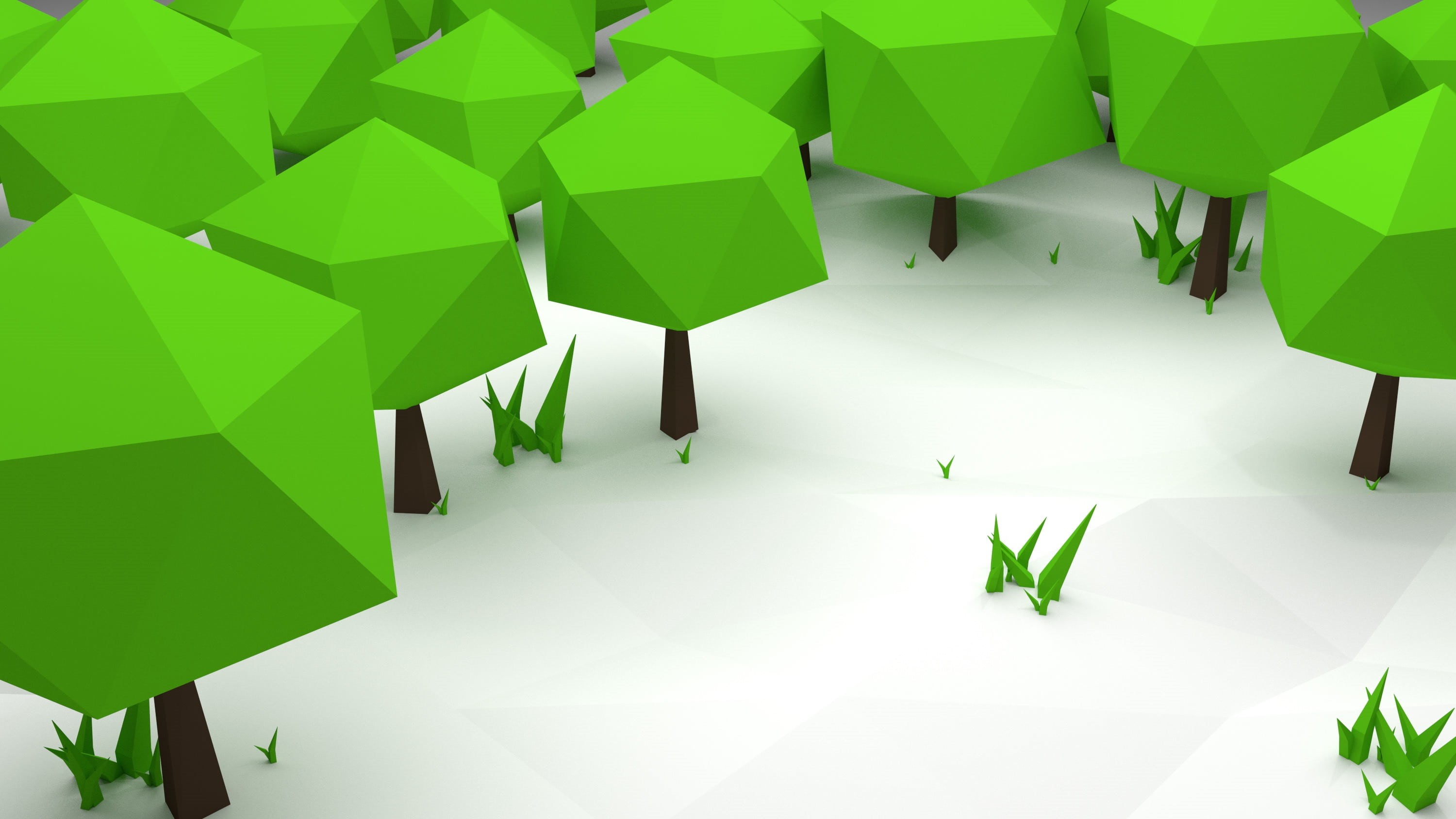 meadow, triangle shape, design, paper, people, architecture, tree, 2K, copy space, angular, shape, green color, studio shot, digital composite, multi colored, HD Wallpaper