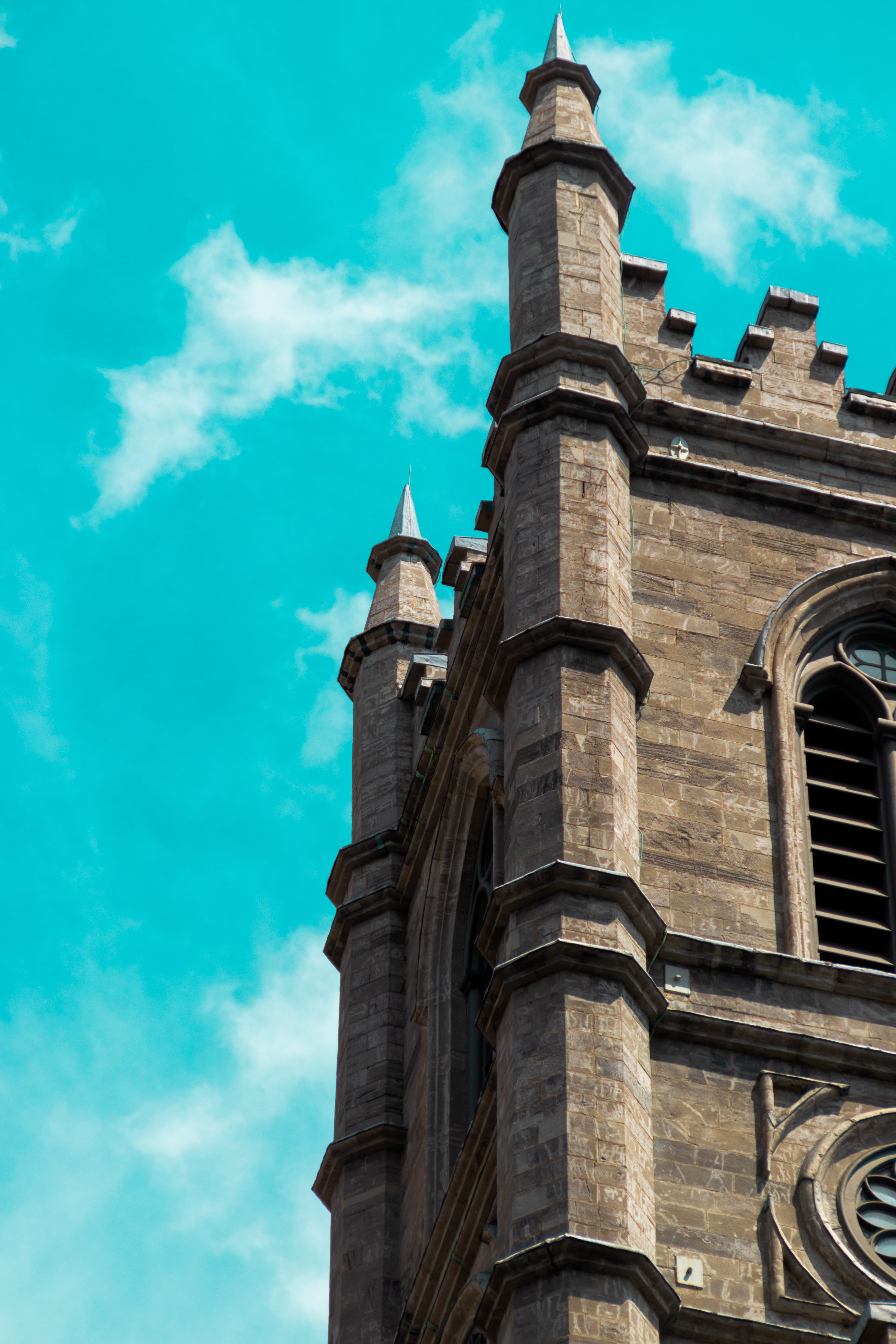 blue, place of worship, outdoors, isometric, built structure, day, nature, angular, belief, tower, cloud - sky, geometric, religion, building, history, Phone HD Wallpaper