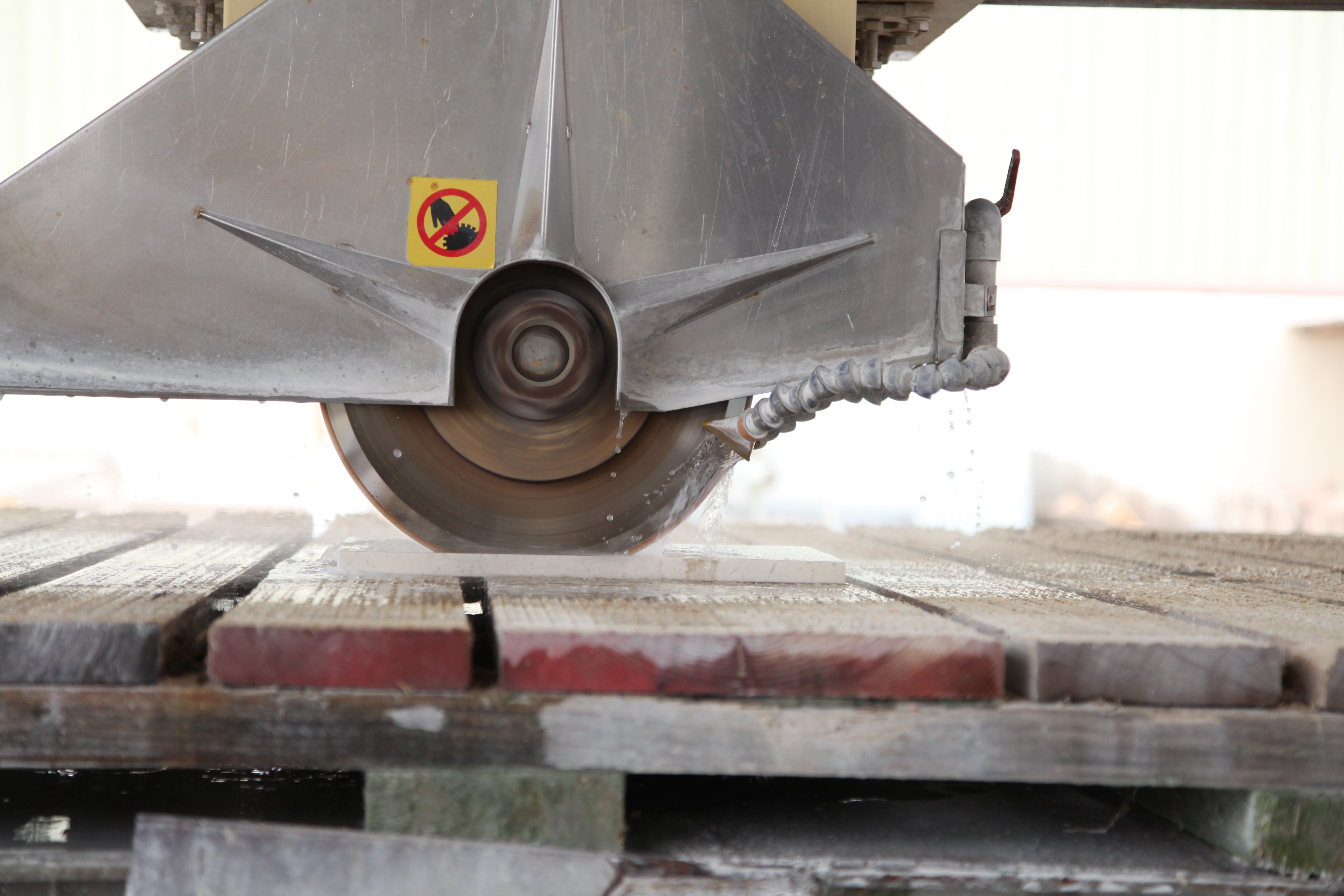 industry, Granite, machinery, cutting, focus on foreground, cut off, outdoors, Marble, land vehicle, 5K, angular grinding, spinning, metal, abrasive disc, HD Wallpaper
