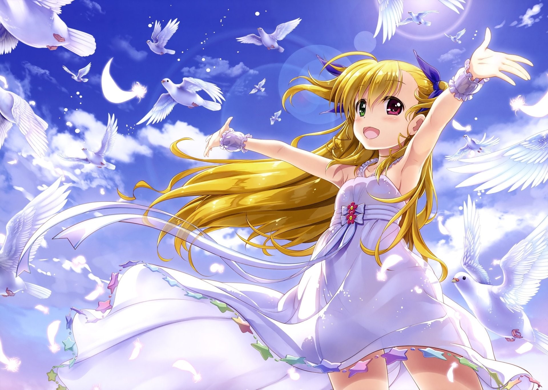 Anime, Magical Girl Lyrical Nanoha Strikers, 1080P, Heterochromia, Vivio (ViVid Strike!), HD Wallpaper