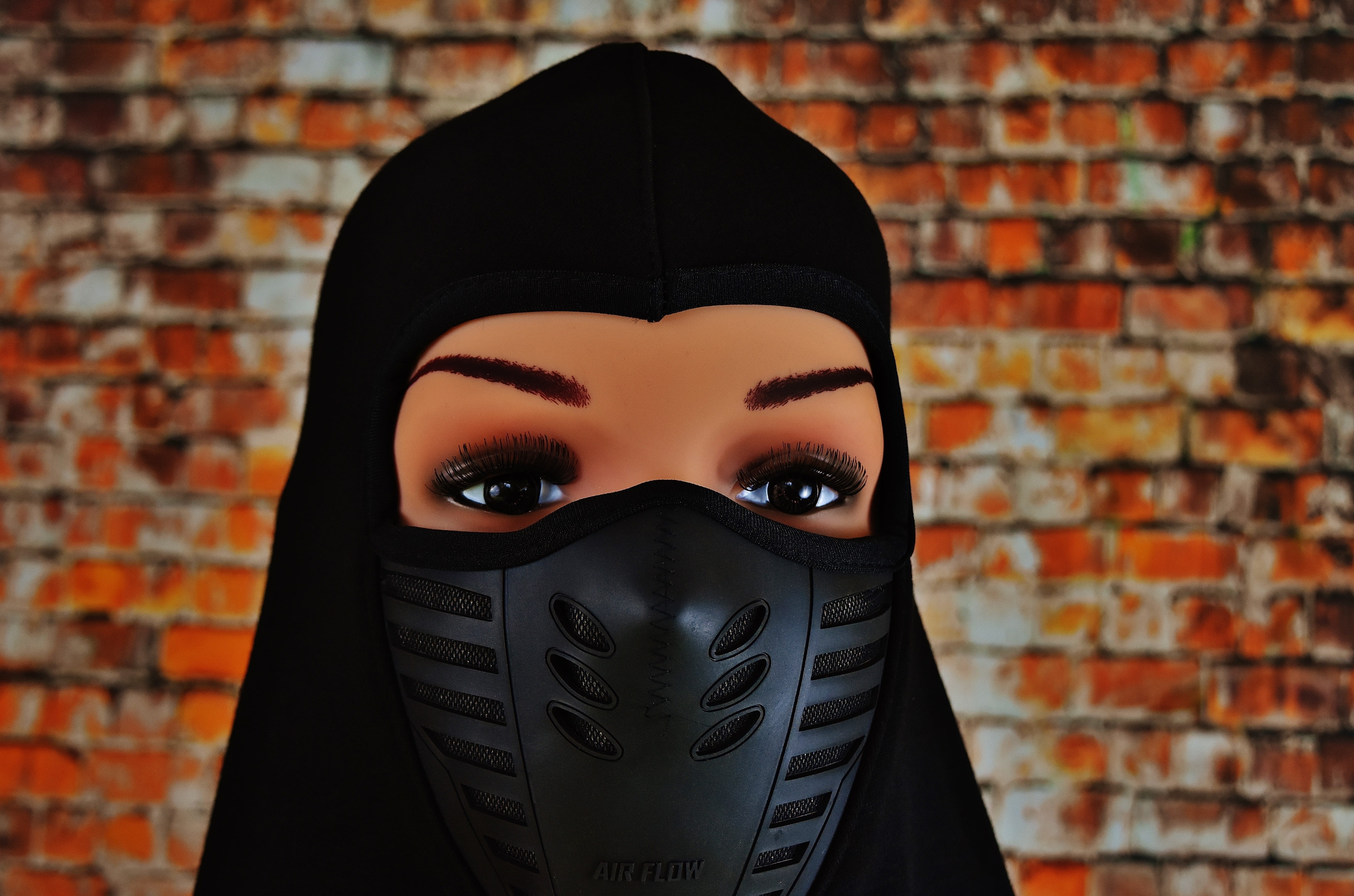 obscured face, Headwear, headshot, Woman, one person, close-up, wall - building feature, mask, 5K, human body part, unrecognizable person, lifestyles, HD Wallpaper