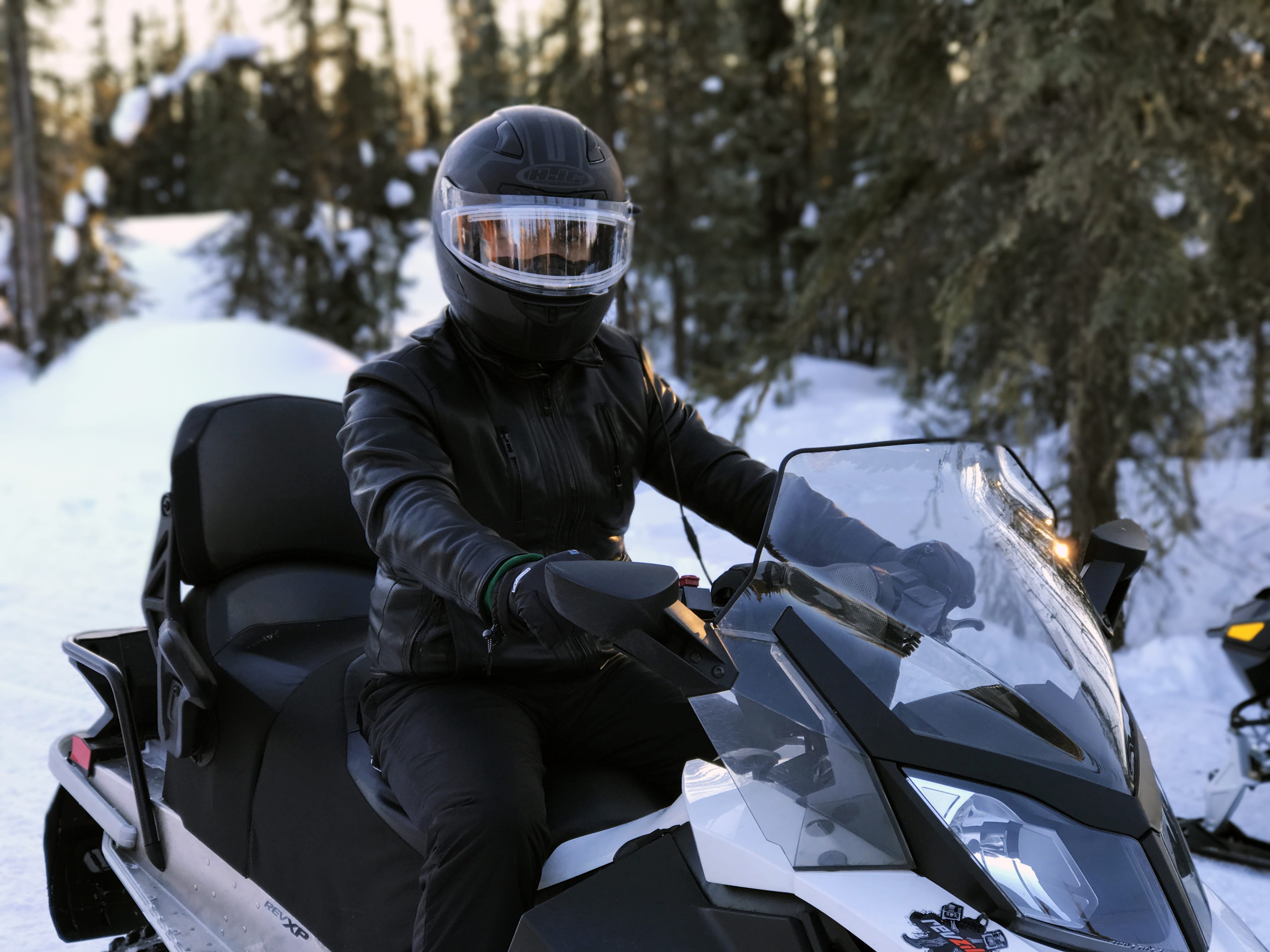 crash helmet, man, nature, transportation, clothing, standing, focus on foreground, winter sport, leisure activity, outdoors, rider, sports equipment, 4K, HD Wallpaper
