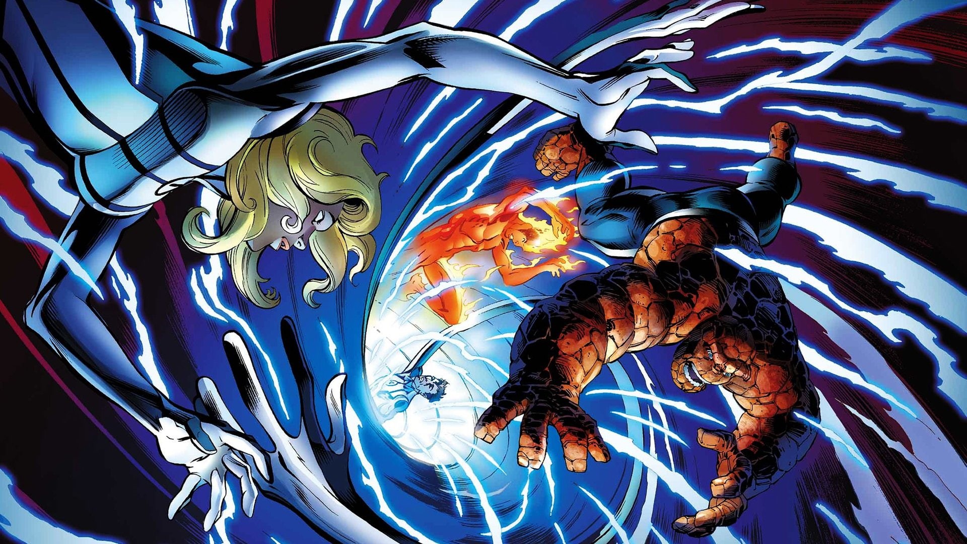 Fantastic Four, Thing (Marvel Comics), Comics, Invisible Woman, Human Torch (Marvel Comics), 1080P, Mister Fantastic, HD Wallpaper